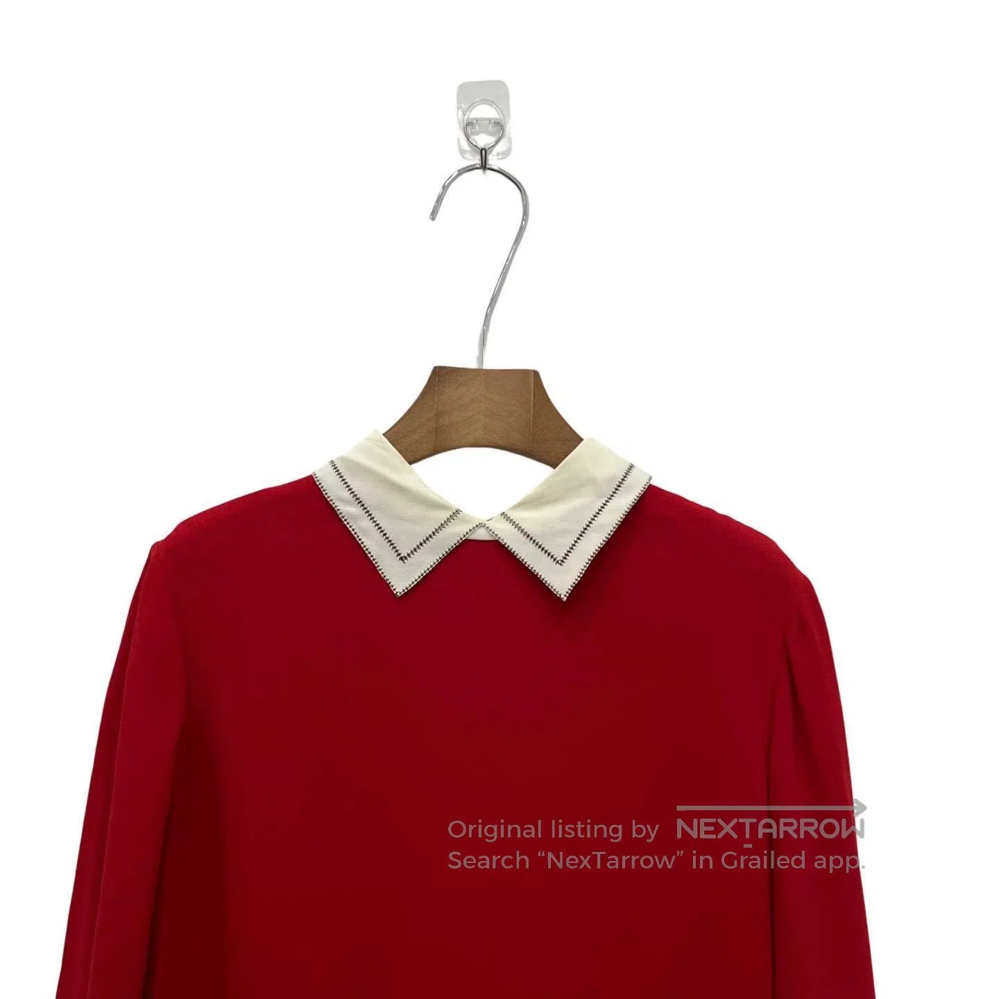 Dior Dior Red Peter Pan Collar Dress. Size S / US 4 / IT 40 - 3 Thumbnail