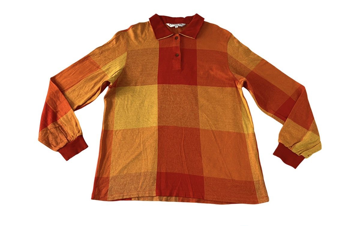 Christian Dior Monsieur × Vintage CD Sports Christian Dior Sport Checked Longsleeve Tee Size M / US 6-8 / IT 42-44 - 1 Thumbnail