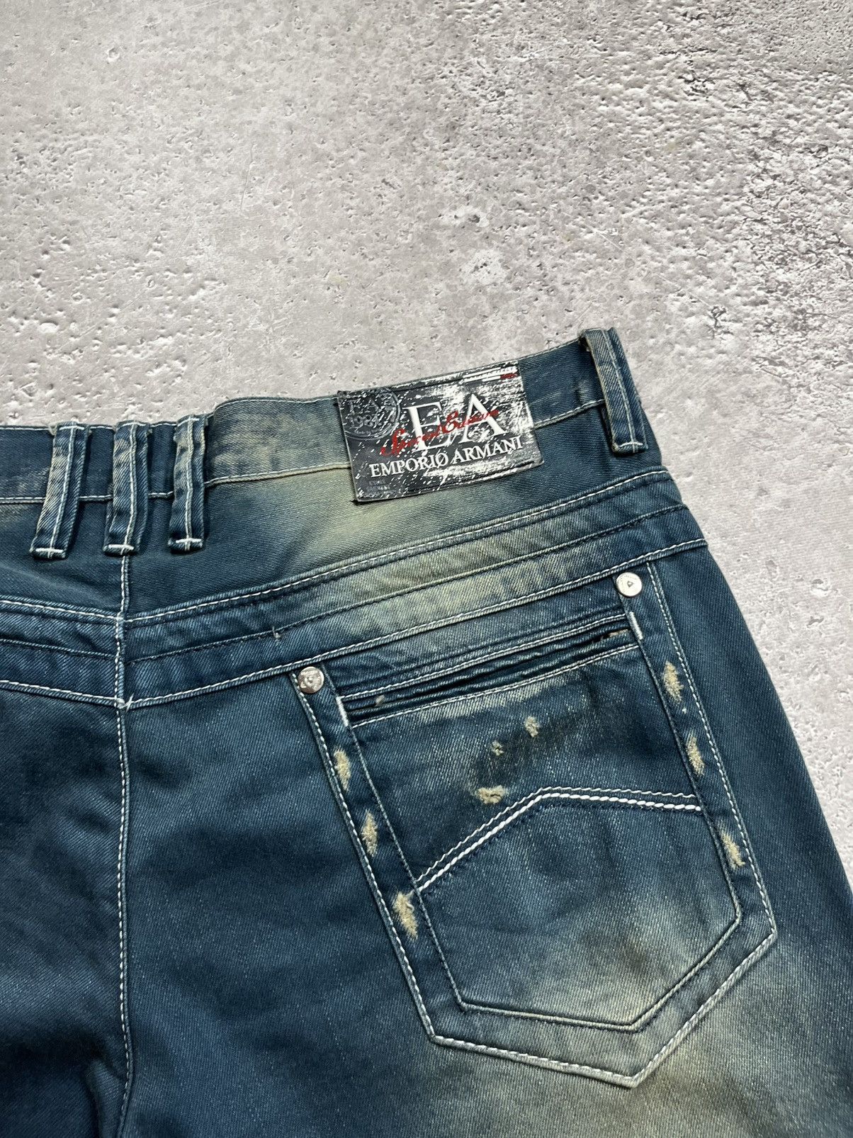 Armani Armani Jeans Size 36 Factory Faded Blue Denim Pants Size US 36 / EU 52 - 7 Thumbnail