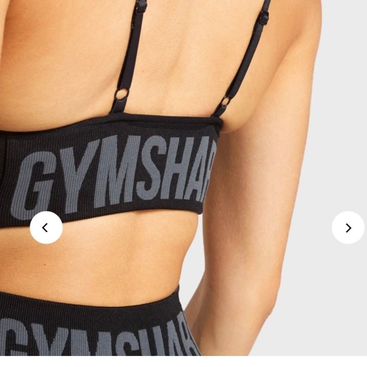 Gymshark Gymshark Flex Strappy Sports Bra Black Gray Size Small Size ONE SIZE - 7 Thumbnail