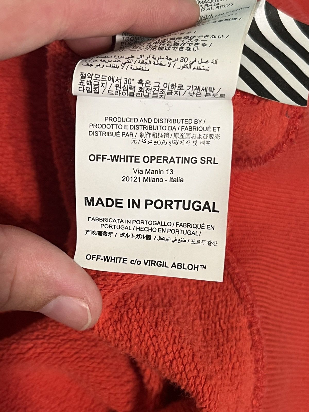 Off-White Red off white reflective XL hoodie Size US XL / EU 56 / 4 - 8 Thumbnail