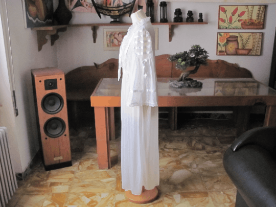 Vintage Woman Nightgown , Italy 1940s , Size L / US 10 / IT 46 - 4 Thumbnail