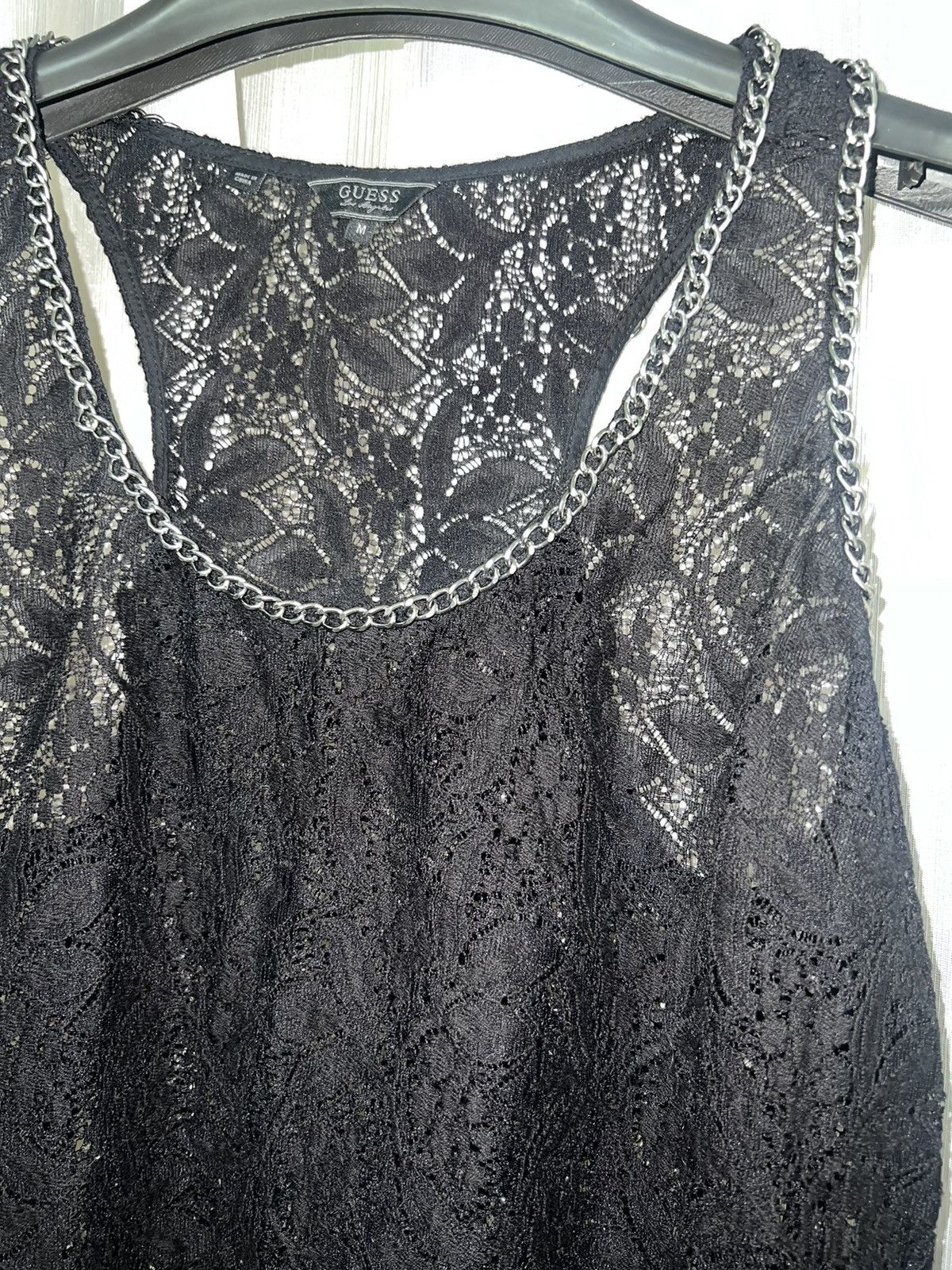 Guess Guess Y2K floral lace sheer tank top 🖤🥀 Size M / US 6-8 / IT 42-44 - 5 Thumbnail