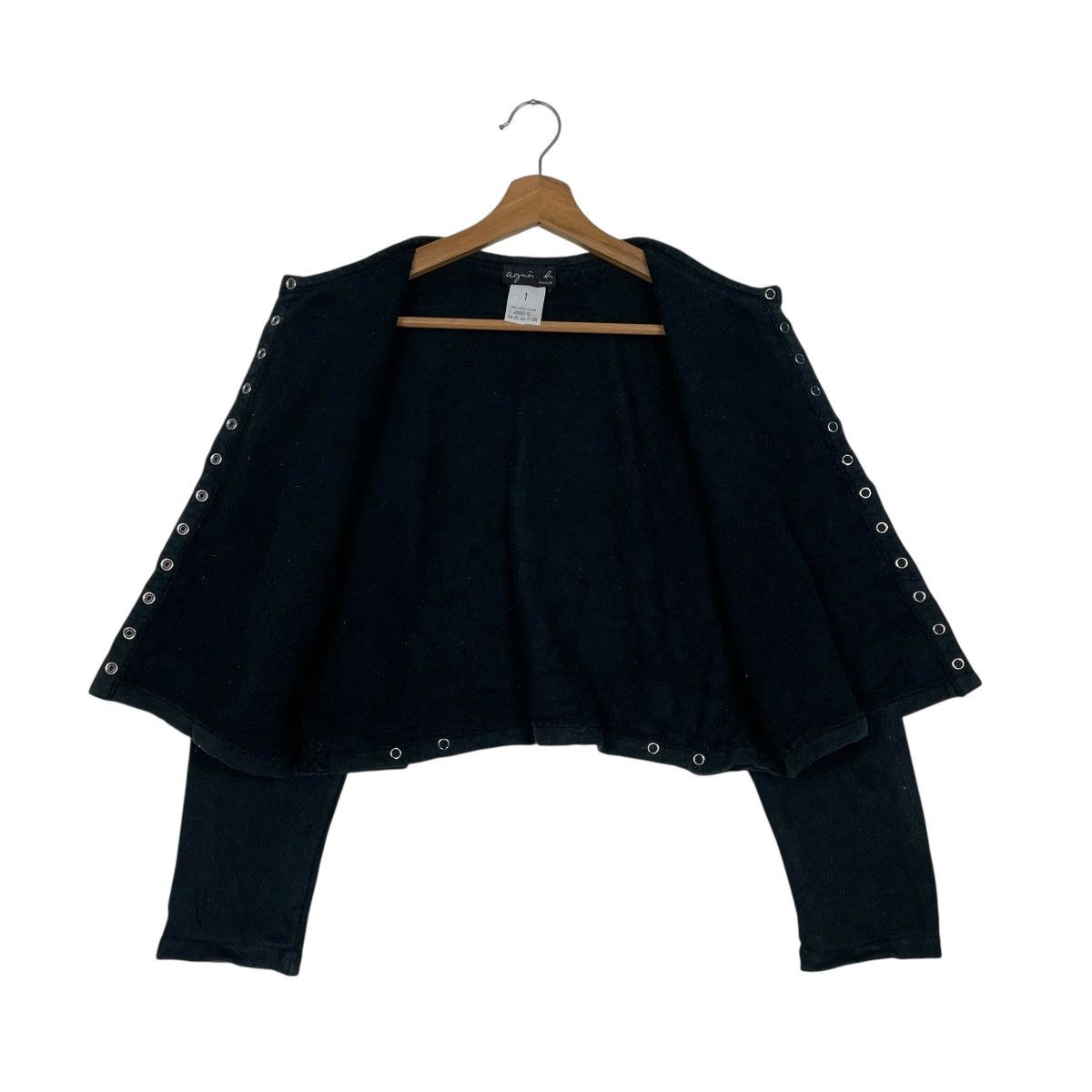 agnes b. Agnes B Snap Button Black Blouse Size S / US 4 / IT 40 - 11 Thumbnail