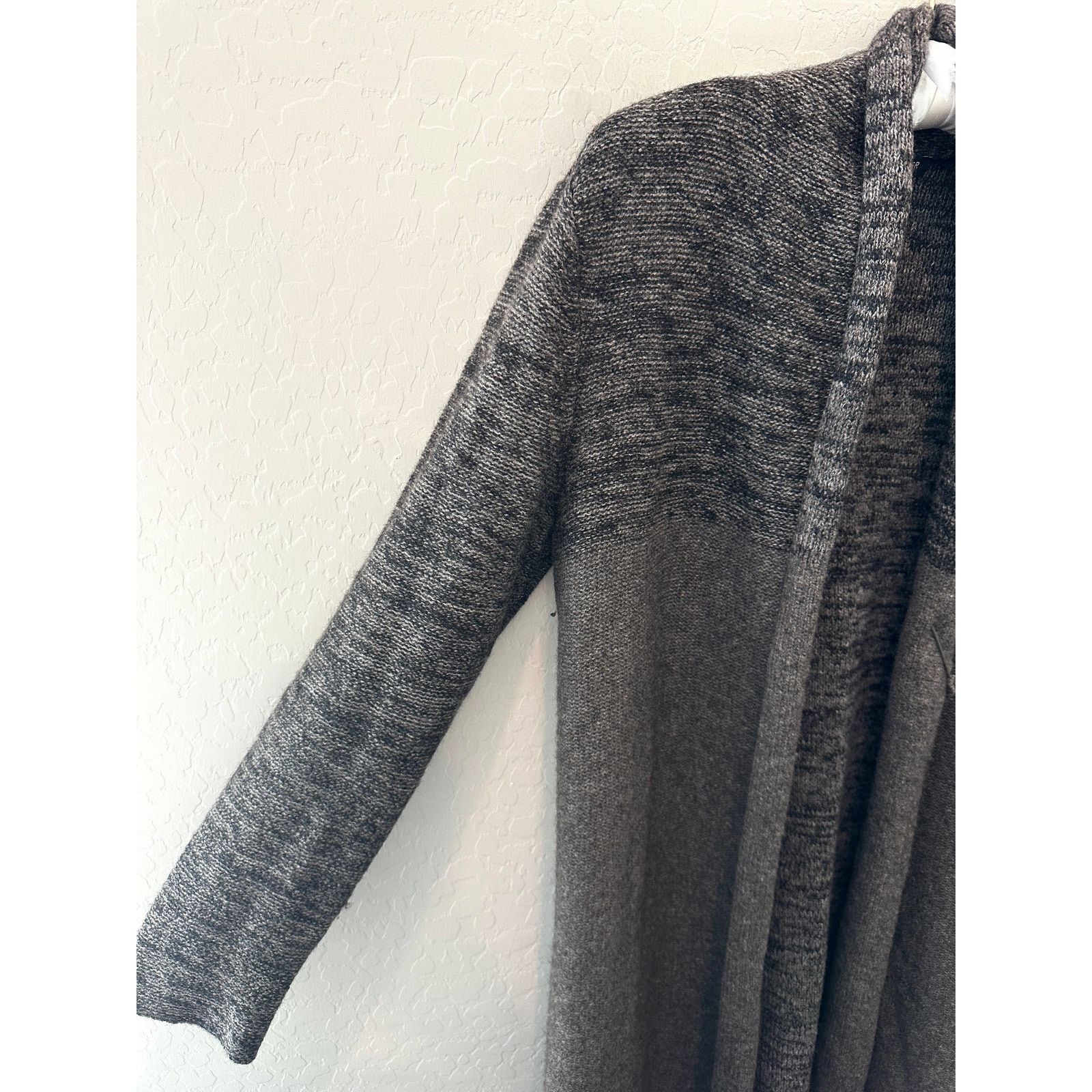 Eileen Fisher EILEEN FISHER Gray Yak Wool Silk Blend Long Sweater Cardigan Size S / US 4 / IT 40 - 3 Thumbnail