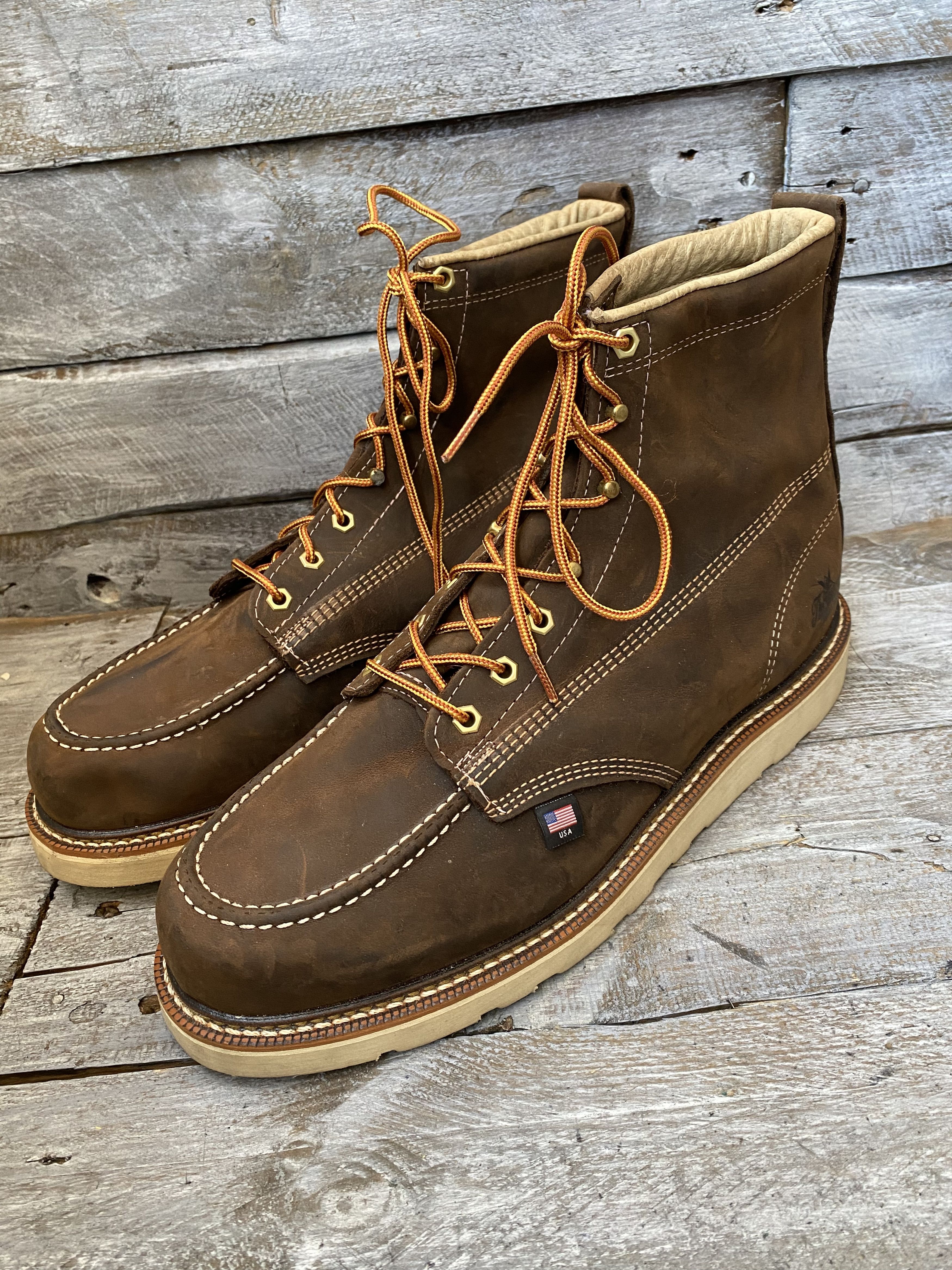 Thorogood Thorogood dark brown work boots soft toe Size US 14 / EU 47 - 8 Thumbnail