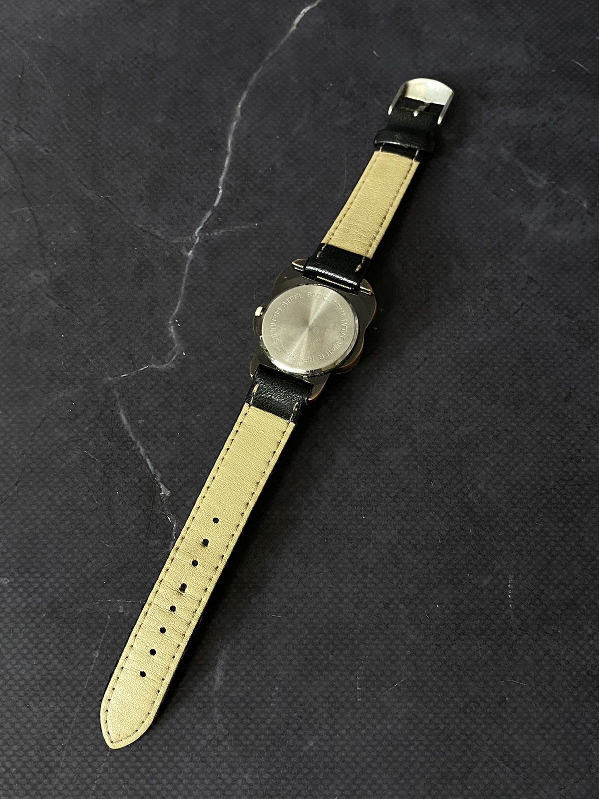 Japanese Brand Gothic Skull Watch on Black Leather Strap Size ONE SIZE - 4 Thumbnail