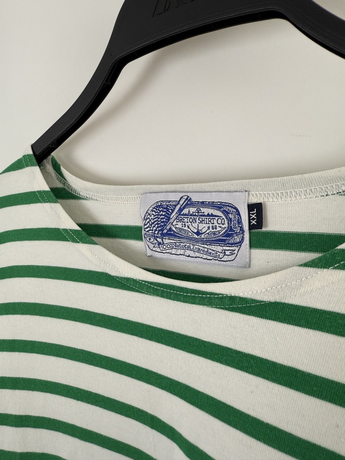 Other Breton Shirt Co. Sailor White Green Stripe Long Sleeve Size US XXL / EU 58 / 5 - 3 Thumbnail