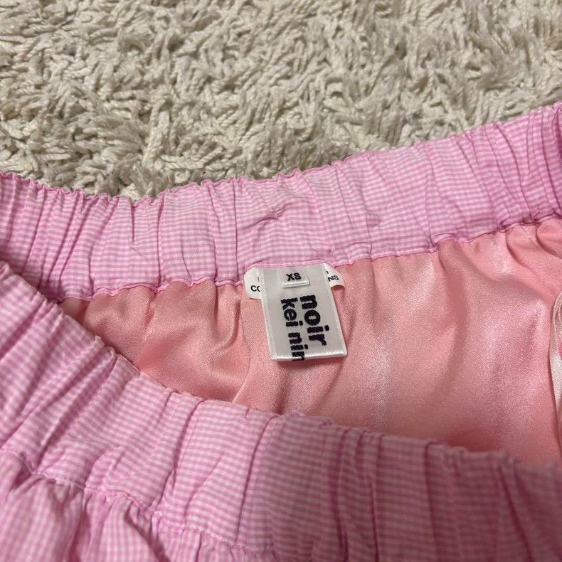 Comme des Garcons Comme des Garcons size XS Pink retro plaid overskirt Size 23" - 3 Thumbnail