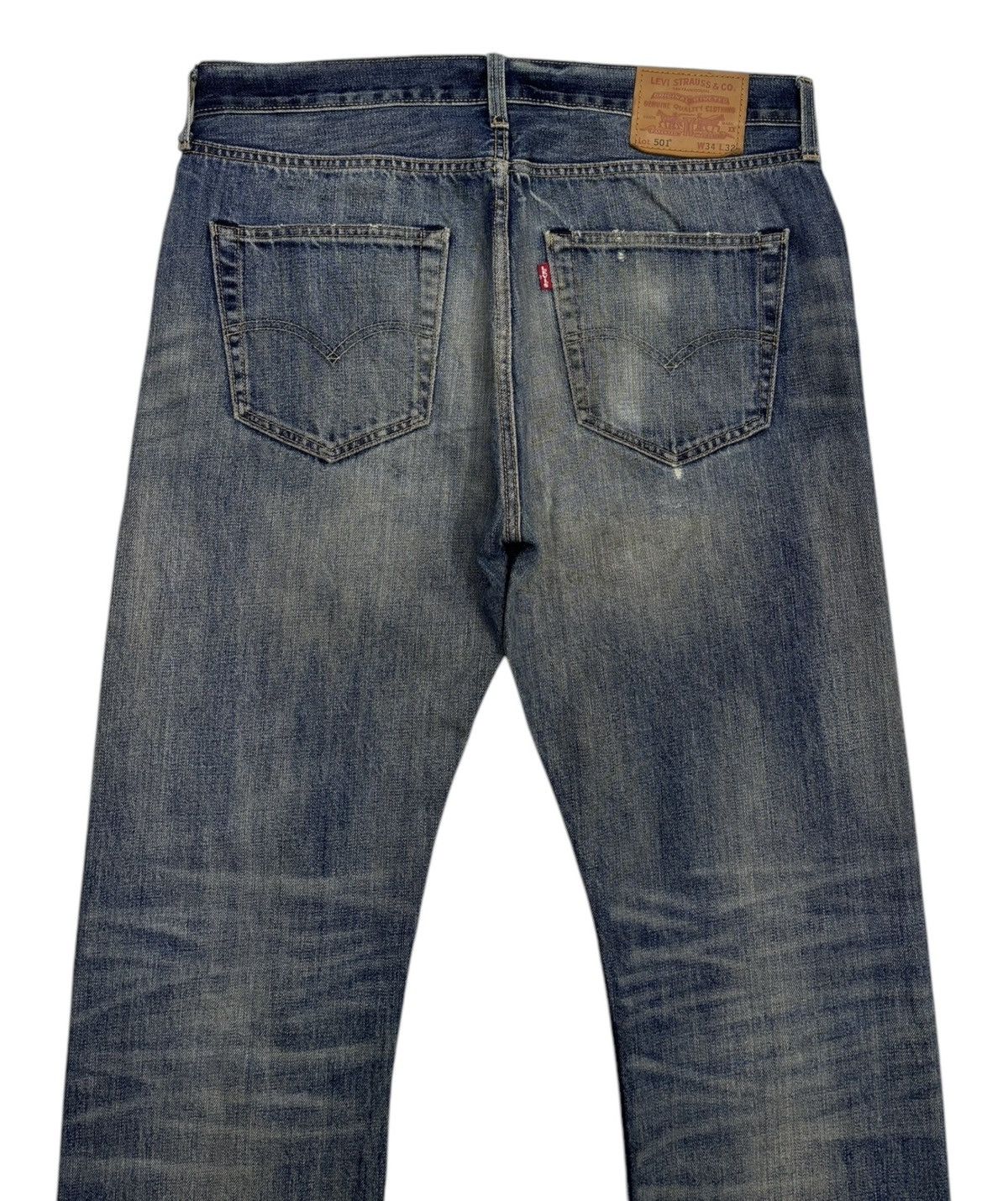 Levi's VTG LEVIS 501 BIG E DISTRESSED DENIM JEANS Size US 35 - 6 Thumbnail