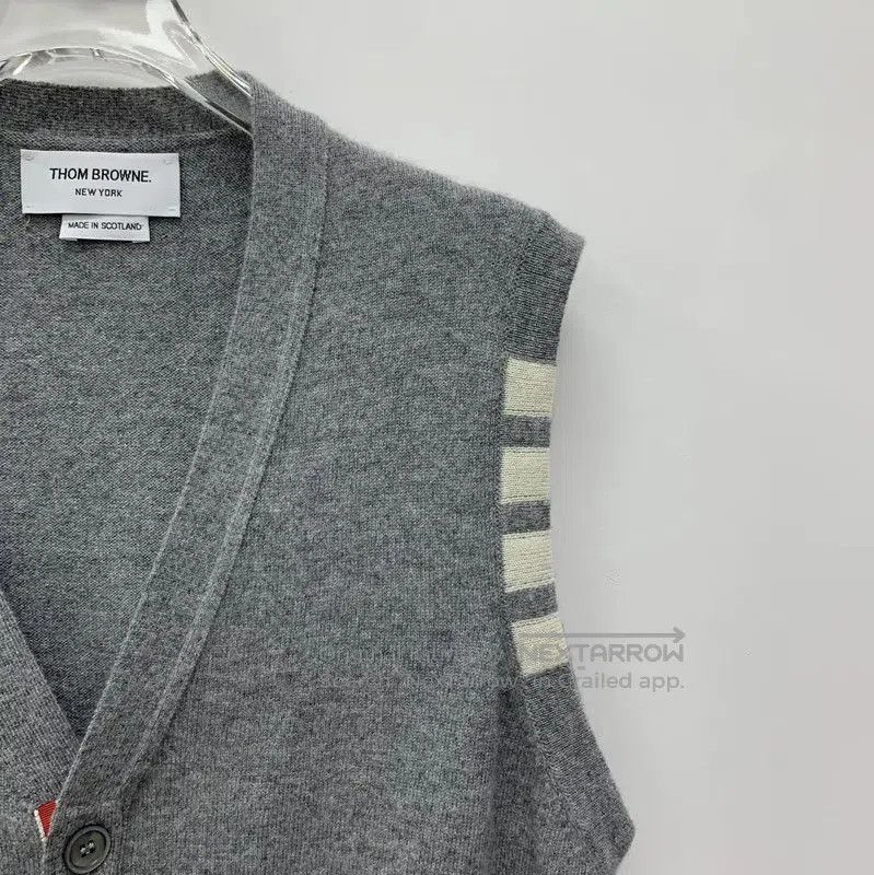 Thom Browne Thom Browne Women's Gray Cashmere Cardigan . Size L / US 10 / IT 46 - 3 Thumbnail