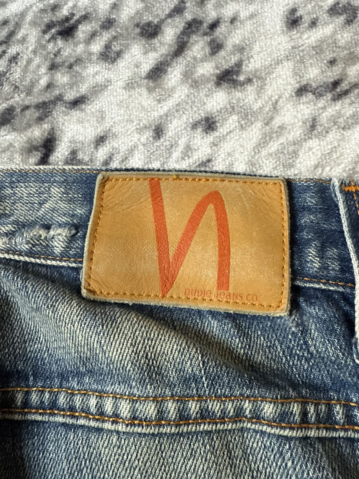 Nudie Jeans Vintage Nudie Low Slim Jim Indigo Thread Jeans Size US 30 / EU 46 - 17 Thumbnail