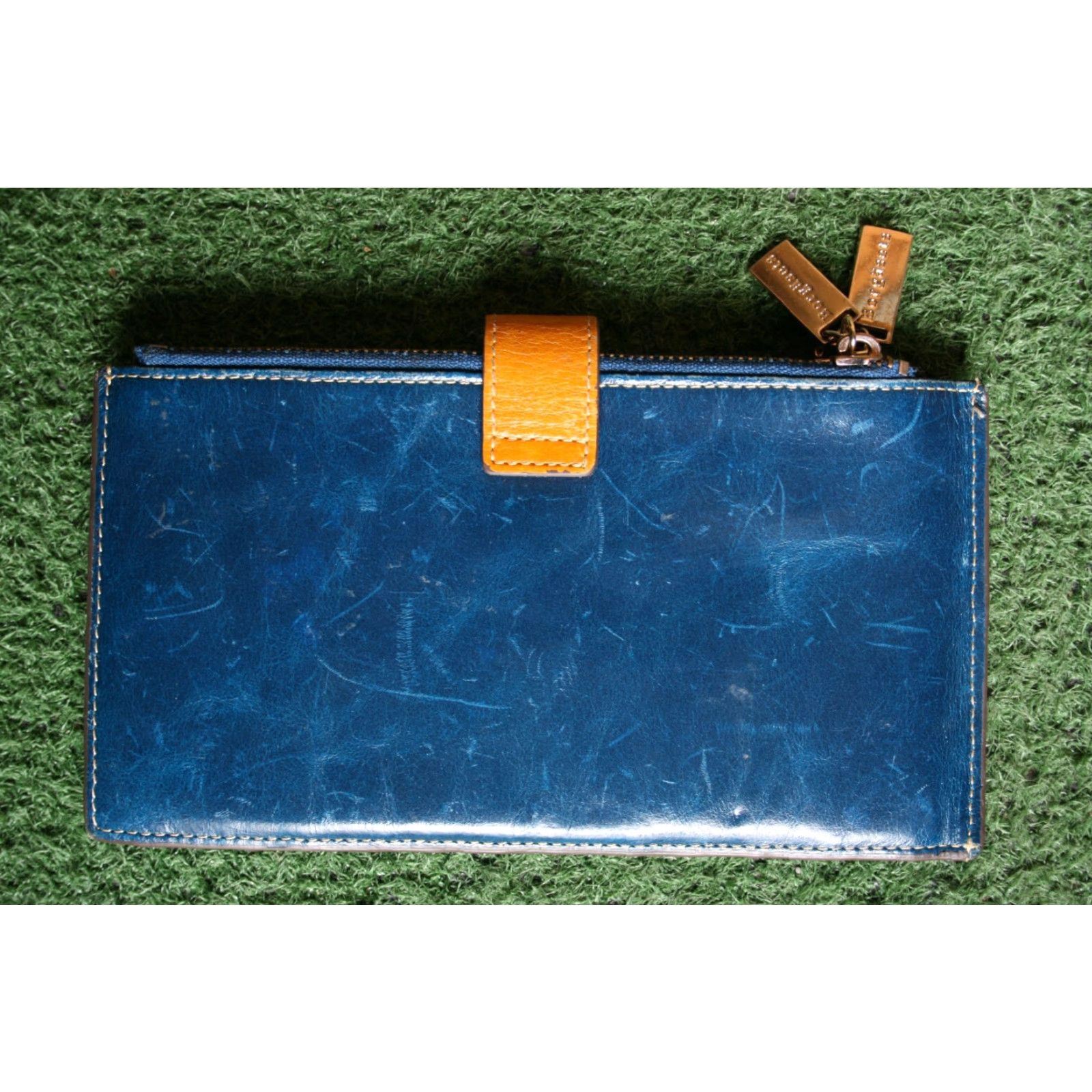 Doublet BORGASETS Blue Leather Double Zipper Compartment 18 Slot Credit Card Holder Wallet Pouch Bag Women Size ONE SIZE - 3 Thumbnail