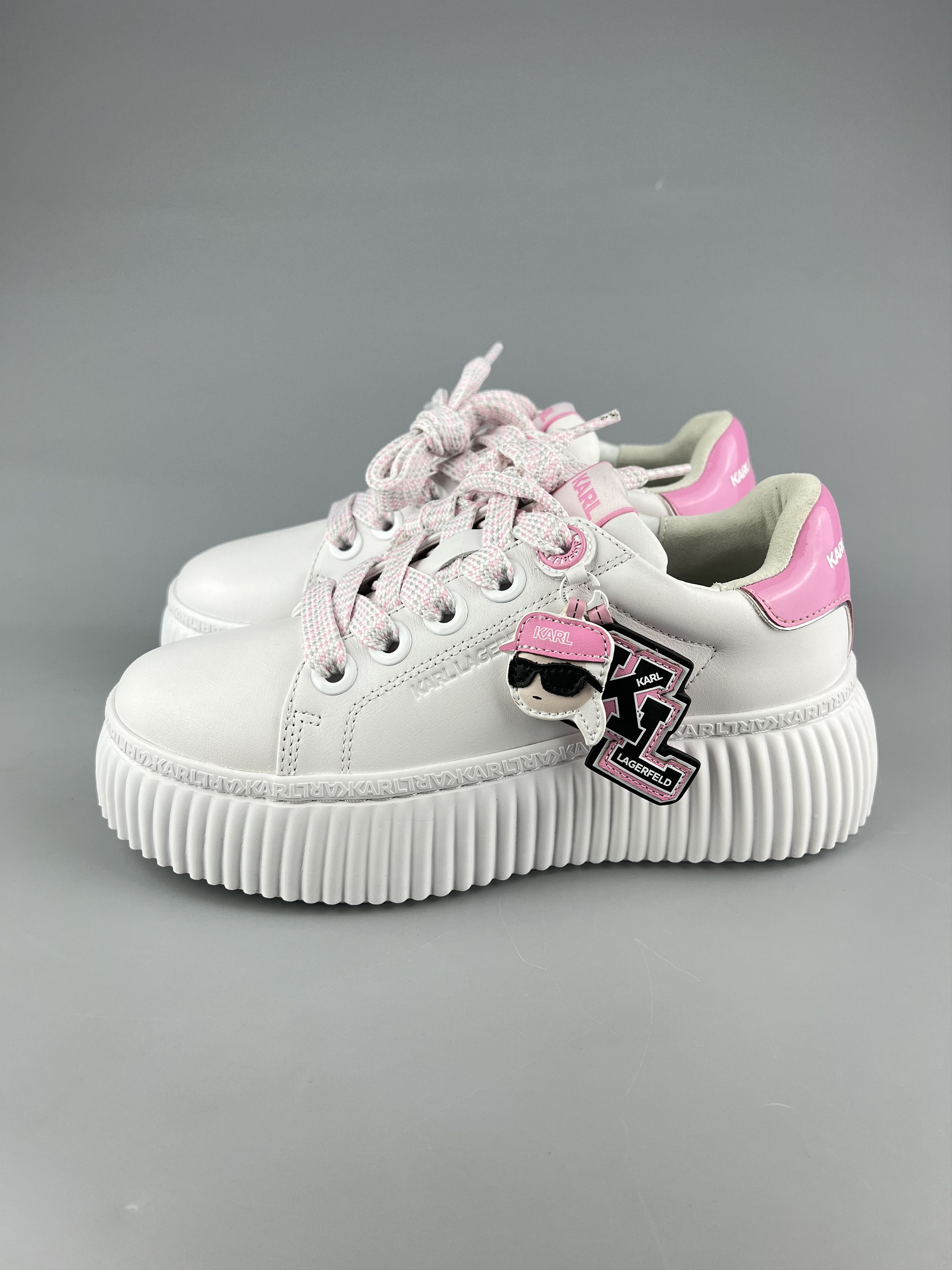 Karl Lagerfeld Karl Lagerfeld Leather Sneakers Size US 8 / IT 38 - 1 Thumbnail