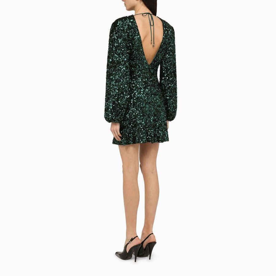 ROTATE o1d2blof0924 Short Dress in Green Size XS / US 0-2 / IT 36-38 - 3 Thumbnail