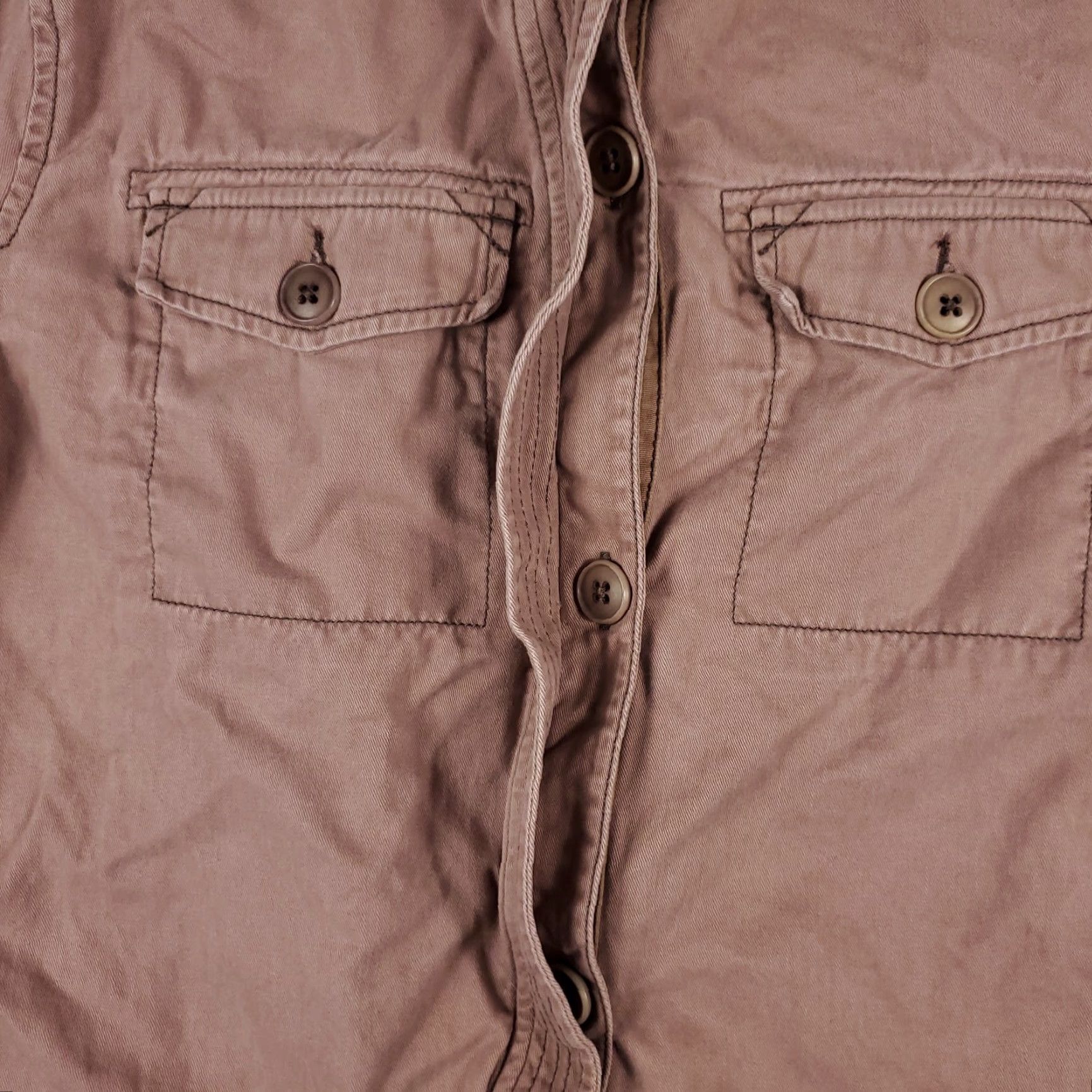 Abercrombie & Fitch Abercrombie & Fitch Women's Beige Cotton Heavy Button-Up Jacket M Fall Winter Casual Office Size M / US 6-8 / IT 42-44 - 5 Thumbnail