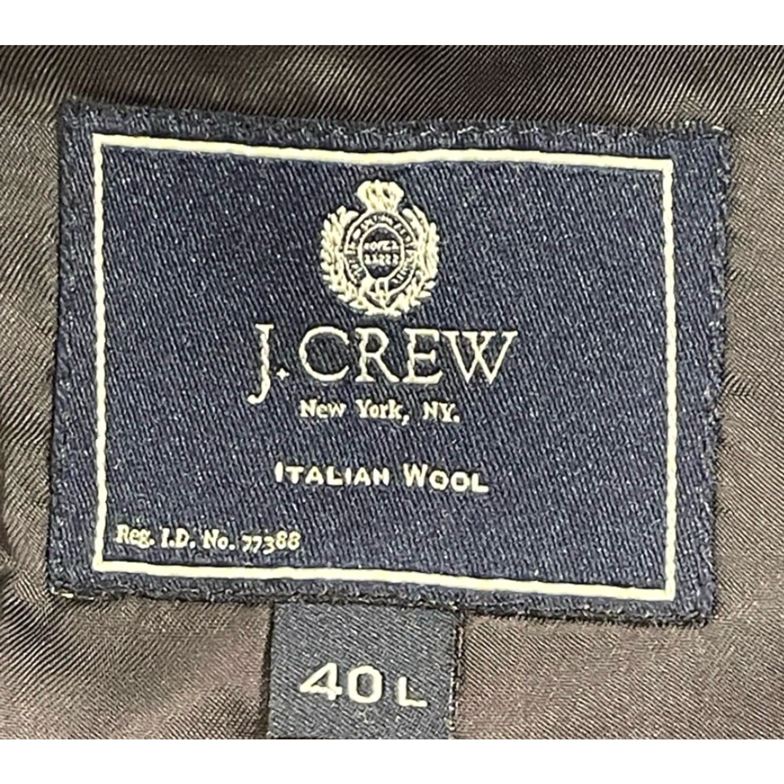Loro Piana Loro Piana J Crew Blazer - Black Pin Stripe Two-Button Single-Breasted Notch Lapel Wool 120s 40L Mens Size 40R - 2 Thumbnail