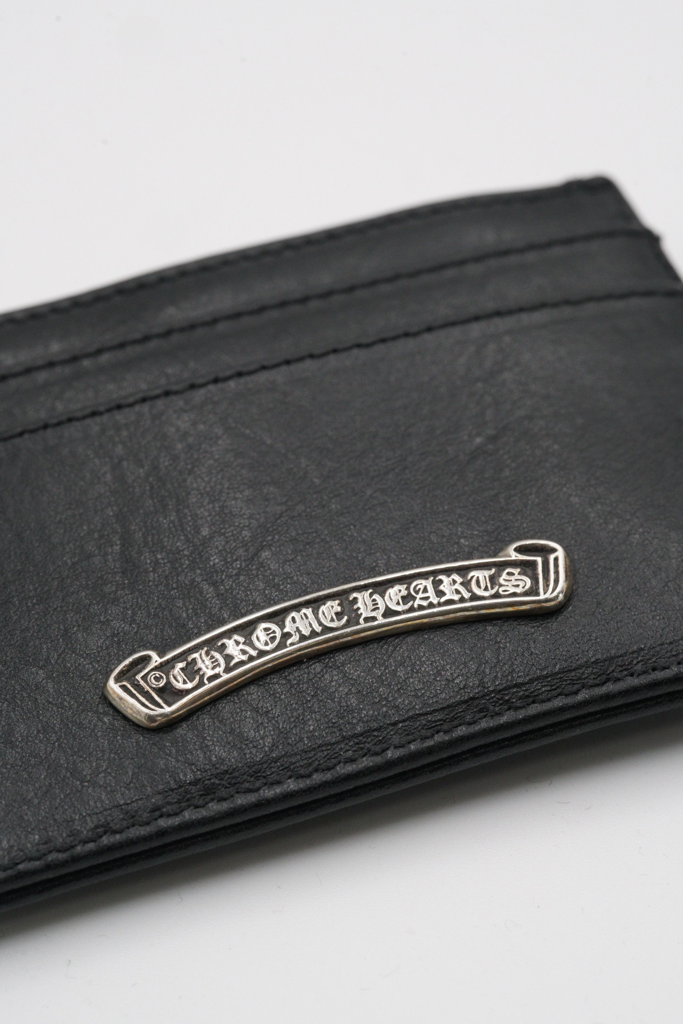 Chrome Hearts Chrome Hearts Silver Cross Black Leather Cardholder Size ONE SIZE - 3 Thumbnail