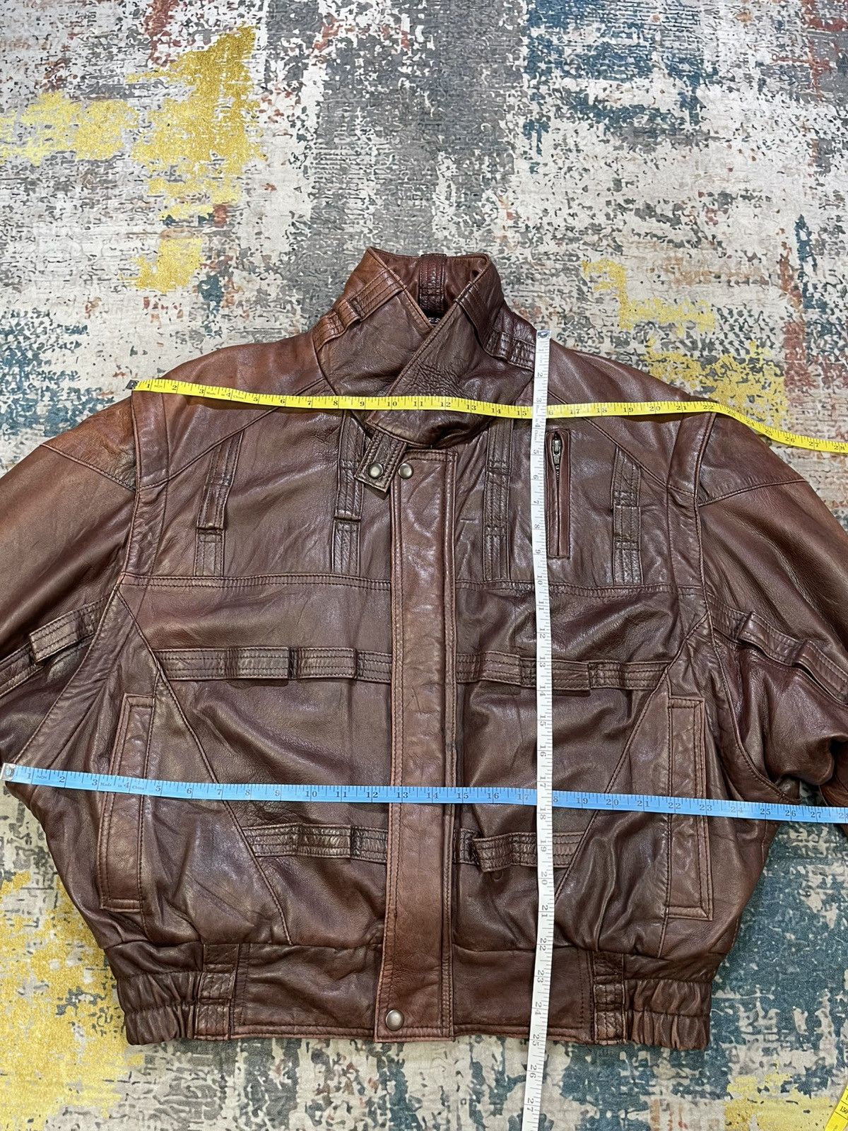 Genuine Leather Vtg Leather Bomber Detachable Sleeve Utilitarian Jacket Size US M / EU 48-50 / 2 - 14 Thumbnail