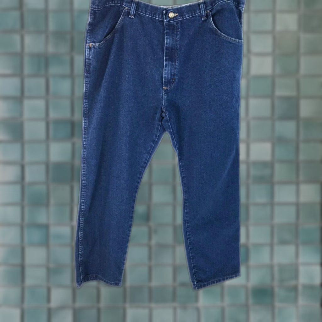 Wrangler VINTAGE Wrangler Jeans Mens Size 40x29 Straight Leg Denim Blue 5-Pocket Regular Rise High Navy Blue Wrangler Mens Jeans Size US 38 / EU 54 - 1 Thumbnail