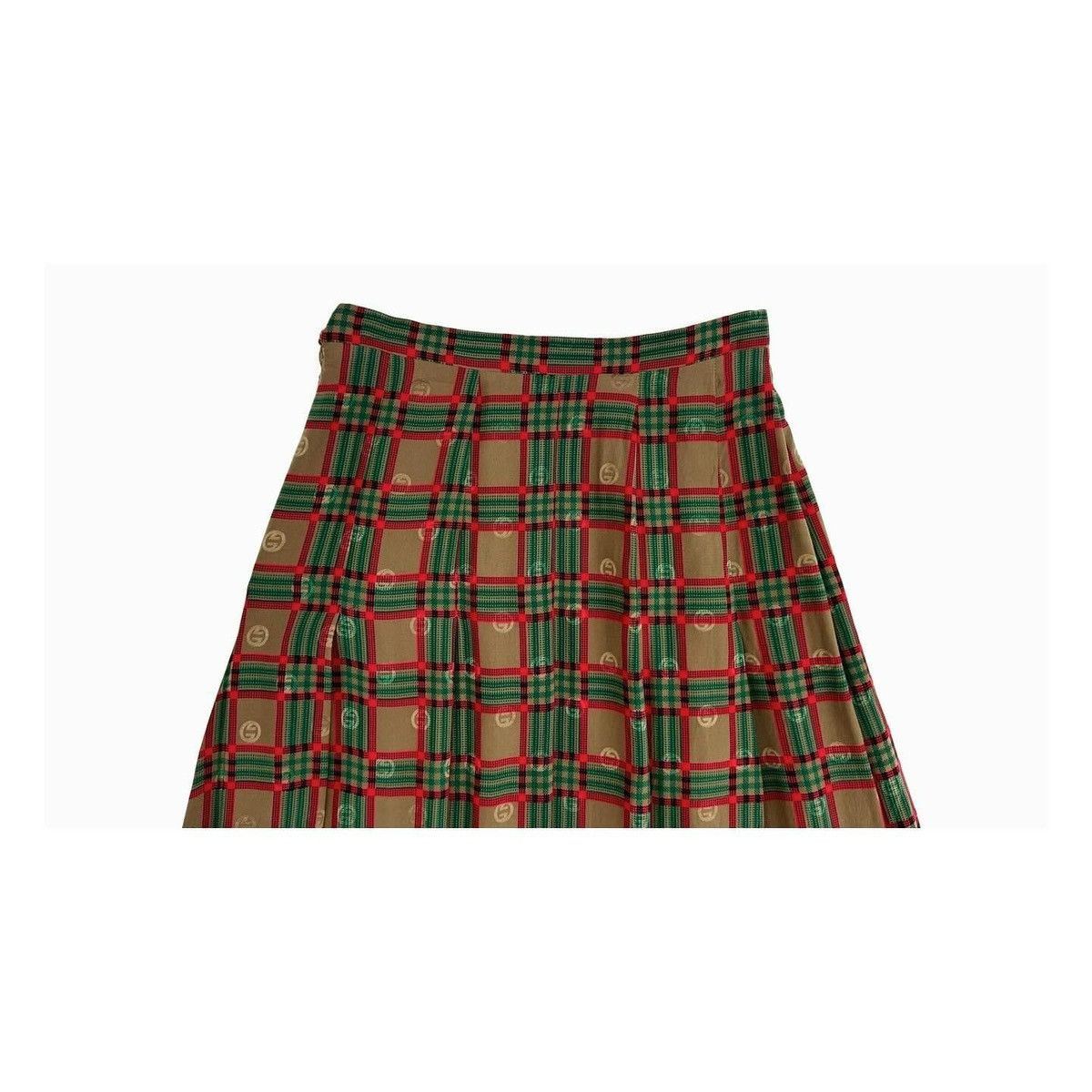 Gucci Vintage Gucci GG Logo Silk Skirt Size 26" / US 2 / IT 38 - 2 Thumbnail