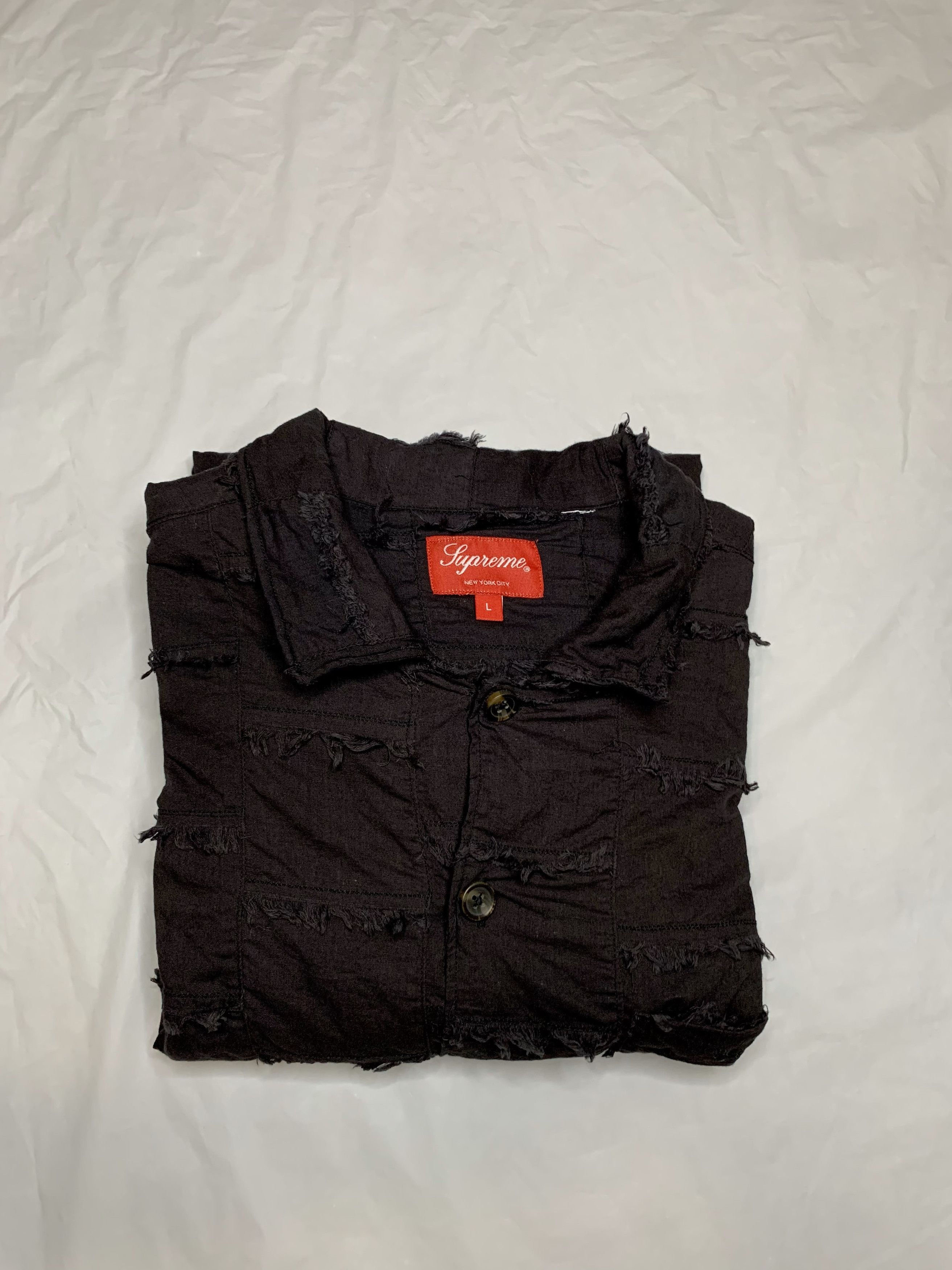 Supreme Supreme S/S23 patchwork Shirt Black L | Grailed