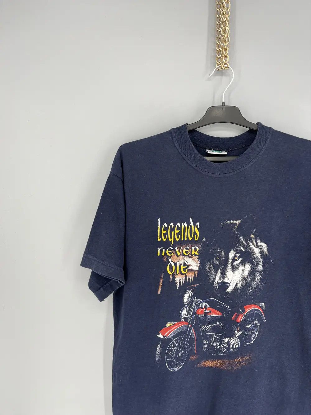 West Coast Choppers Vintage 90s Choppers "Legends Never Die" Streetwear Tshirt Size US XL / EU 56 / 4 - 4 Thumbnail