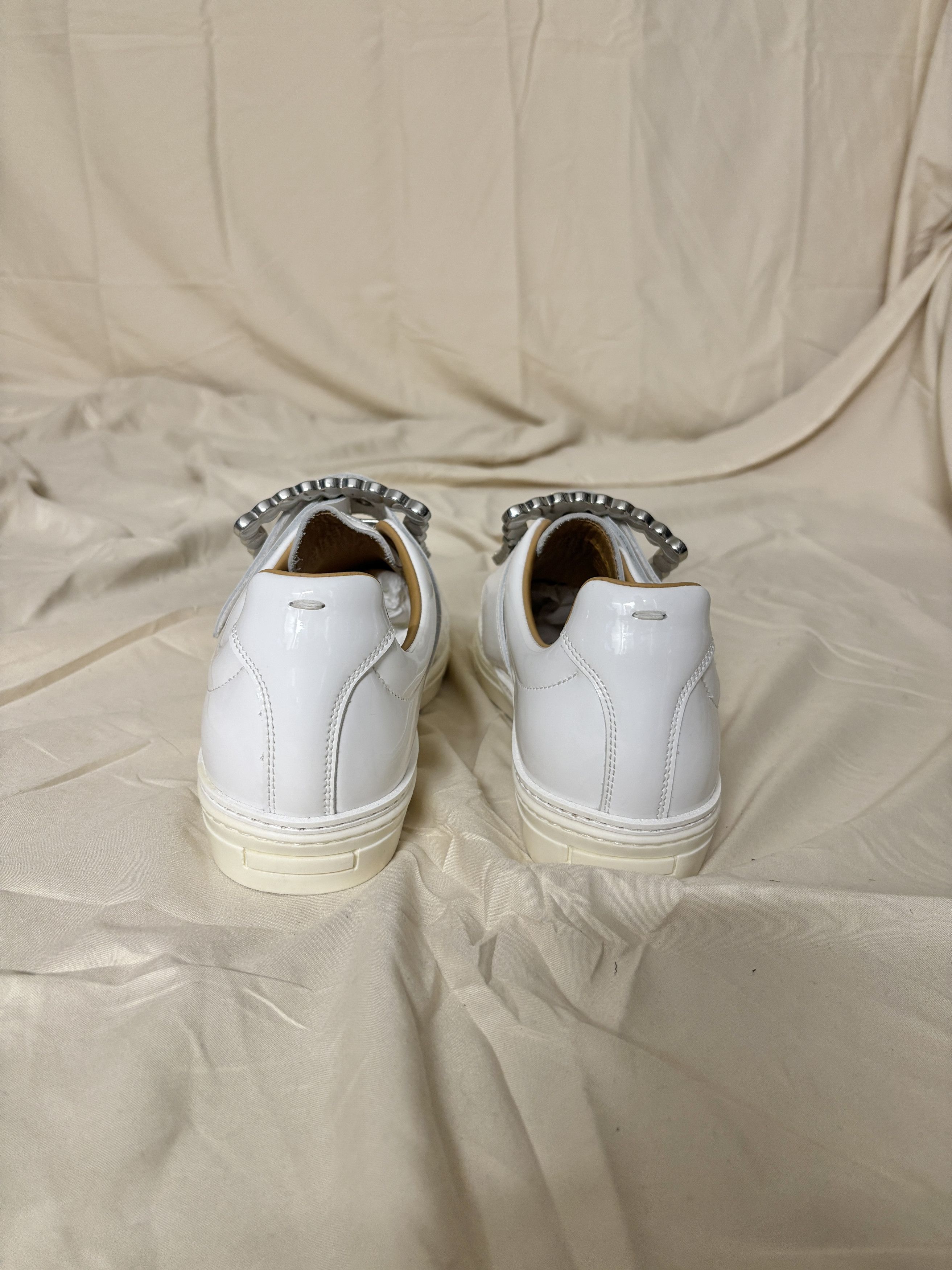 Maison Margiela Margiela white patent sneakers with crystal buckle Size US 10 / IT 40 - 9 Thumbnail
