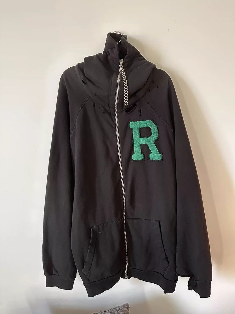 Raf Simons Raf simons Flocking R letter chain zipper damaged hoodie-25 Size US M / EU 48-50 / 2 - 1 Thumbnail