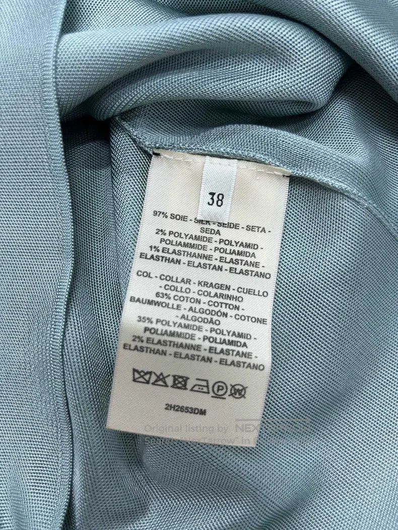 Hermes Hermes Lake Blue Lace Collar Knit Top Size XS / US 0-2 / IT 36-38 - 7 Thumbnail