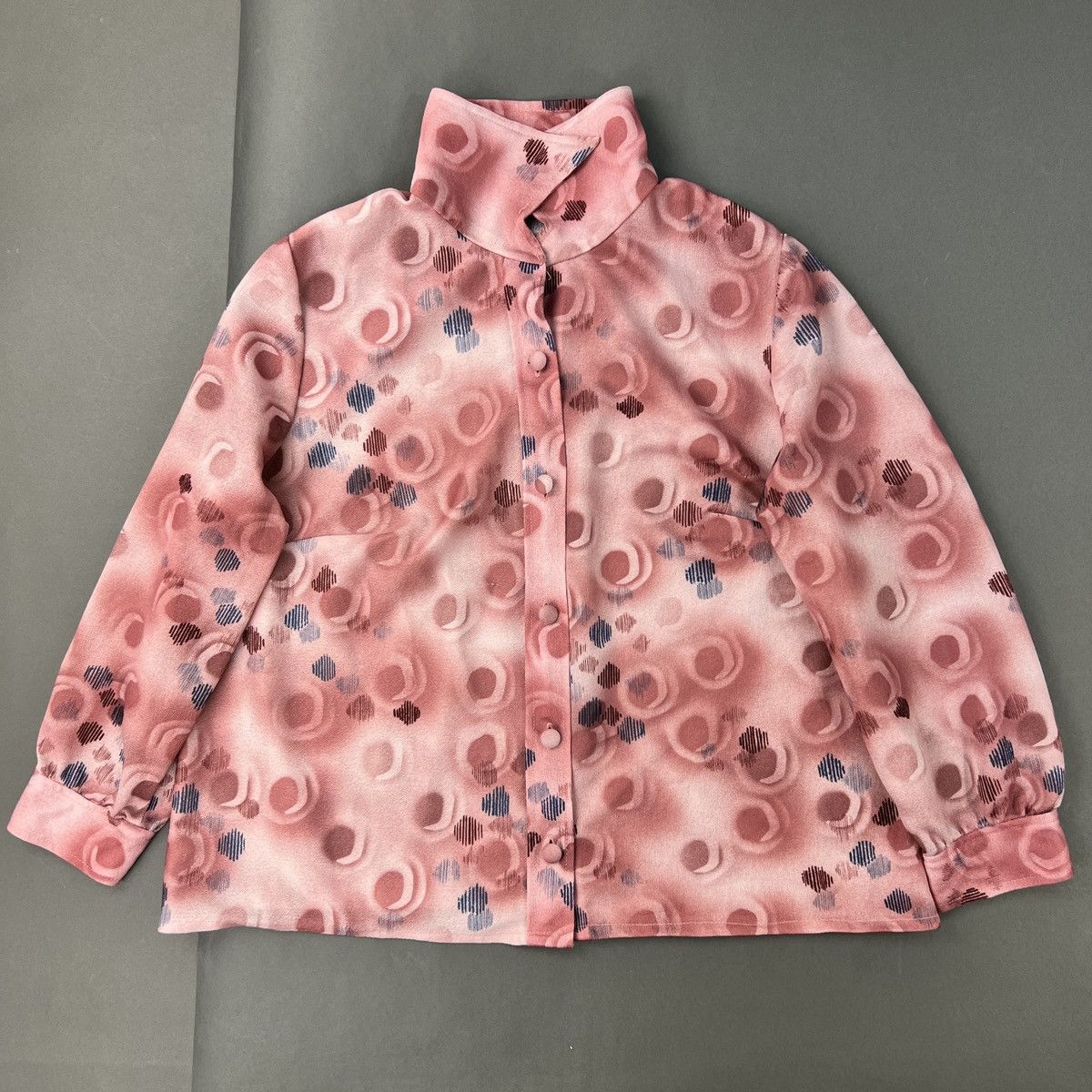 Vintage 80s VTG Abstract Allover Print Button Up Shirt Size L / US 10 / IT 46 - 3 Thumbnail