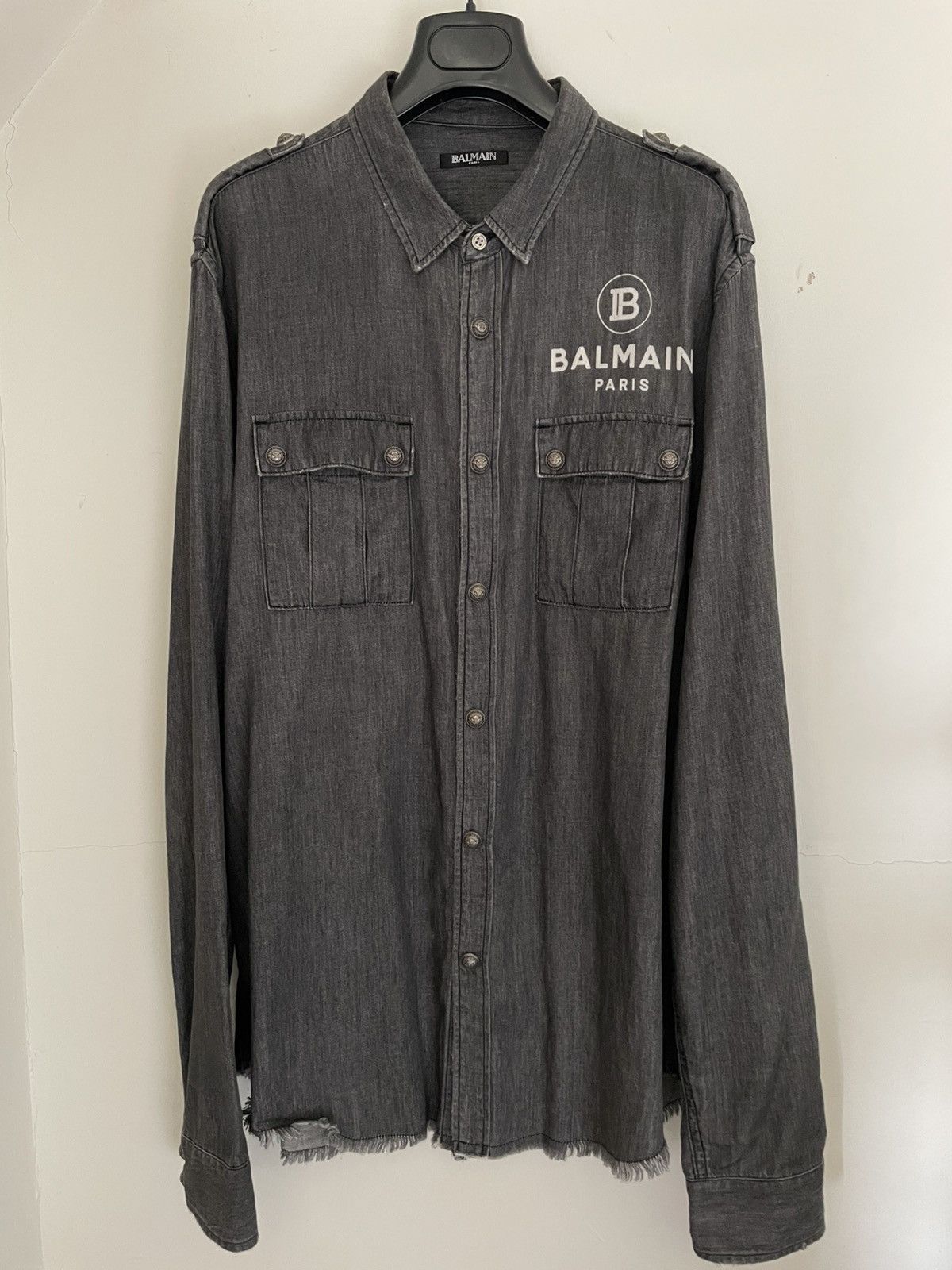 Balmain Balmain by Decarnin SS11 Military Safety Pin Shirt | Grailed