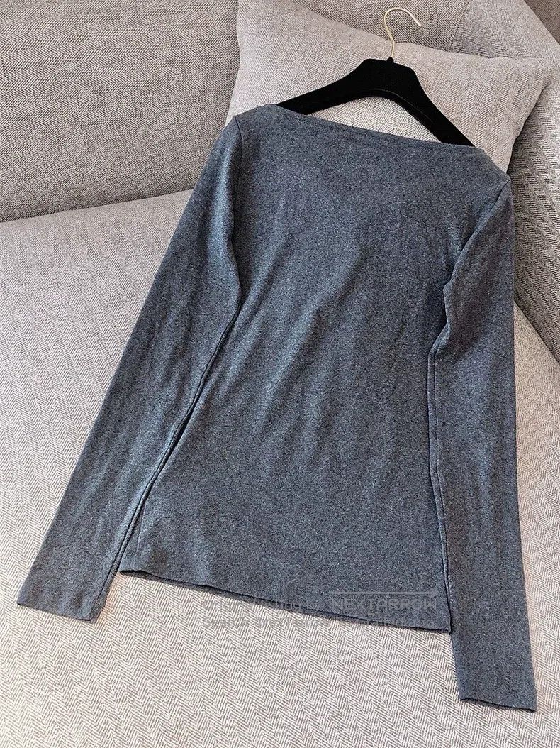 Brunello Cucinelli Brunello Cucinelli Gray V-Neck Knit Sweater Size M / US 6-8 / IT 42-44 - 2 Thumbnail