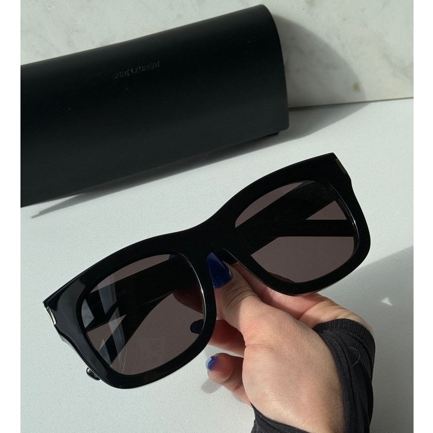 Saint Laurent Paris NEW Saint Laurent SL650 Monceau Black Unisex Sunglasses Size ONE SIZE - 2 Thumbnail