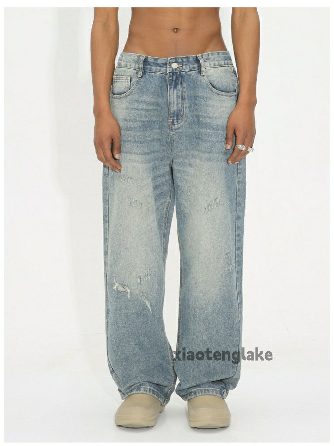 Jean × Vintage y2k washed faded cleanfit yuppie loose baggy jeans Size US 30 / EU 46 - 2 Thumbnail