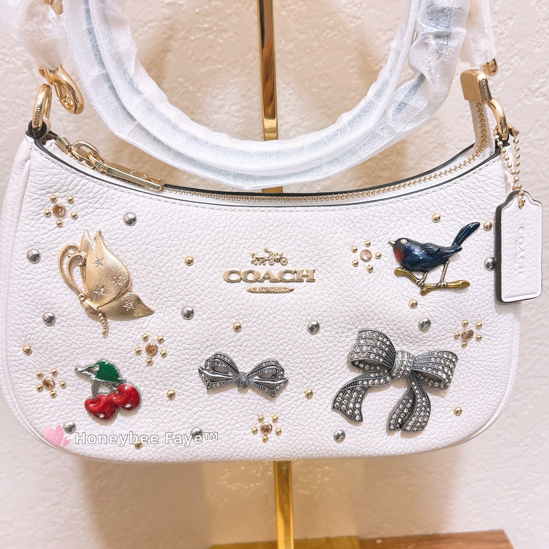 Coach NWT Coach Teri Shoulder Bag With Pins CCE87 Size ONE SIZE - 3 Thumbnail