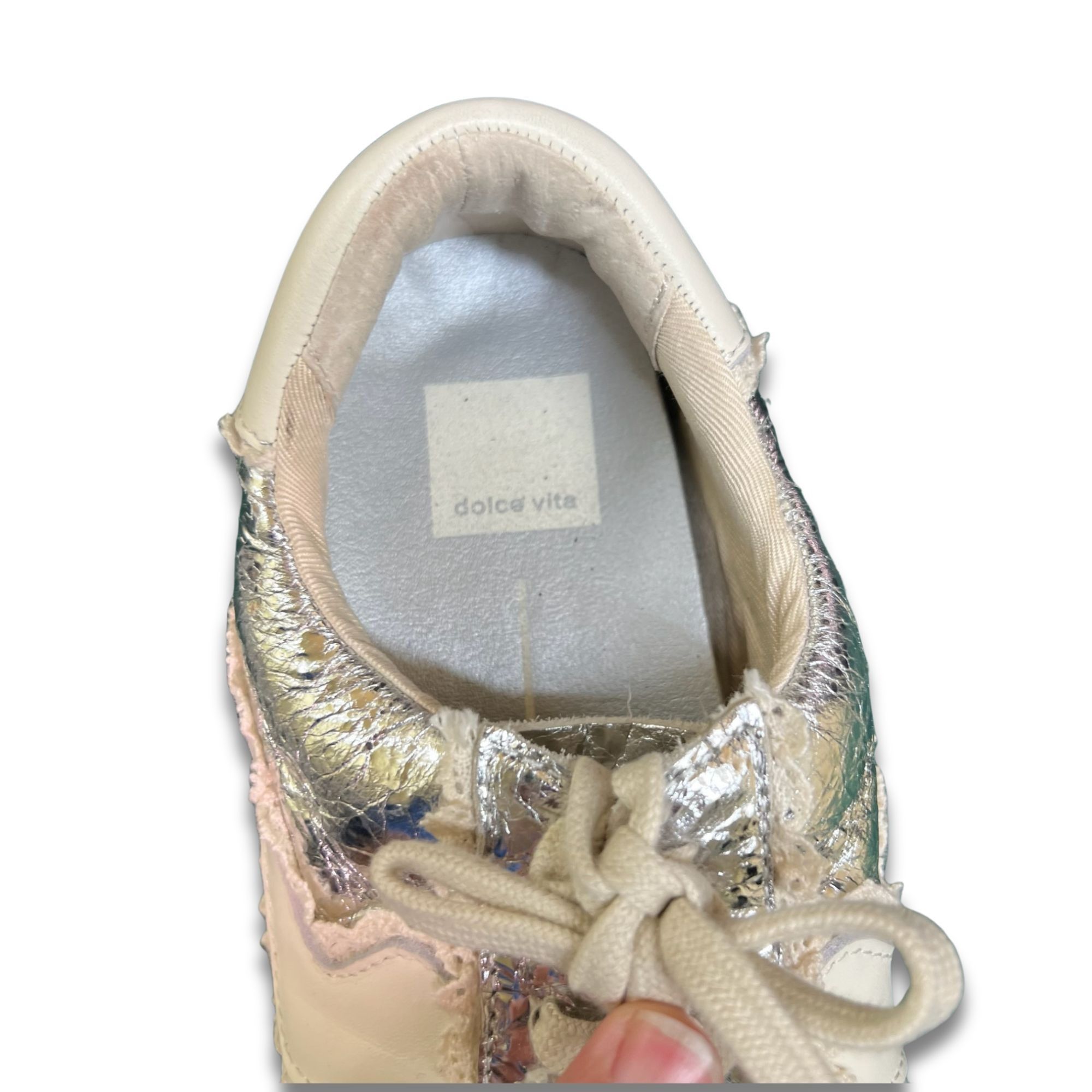 Dolce Vita Dolce Vita Womens Notice Lace-Up Sneakers Iridescent Metalli Size US 6.5 / IT 36.5 - 6 Thumbnail