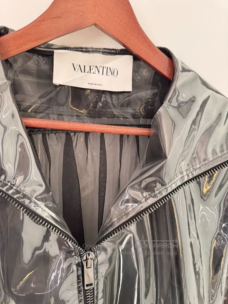 Valentino Valentino Translucent mulberry silk pvc jacket jacket Size XS / US 0-2 / IT 36-38 - 3 Thumbnail