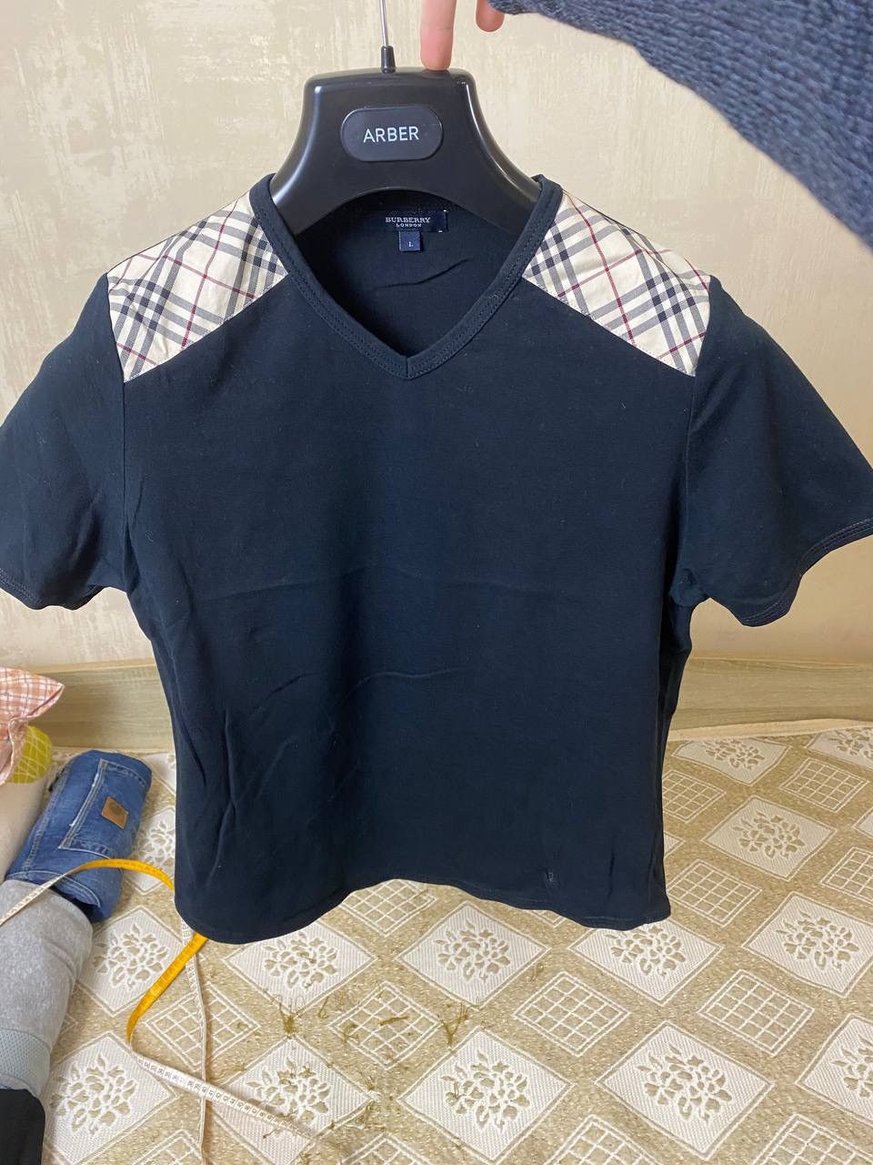 Burberry 🔥 Burberry London Nova Check Womens Top T Shirt Size L / US 10 / IT 46 - 5 Thumbnail