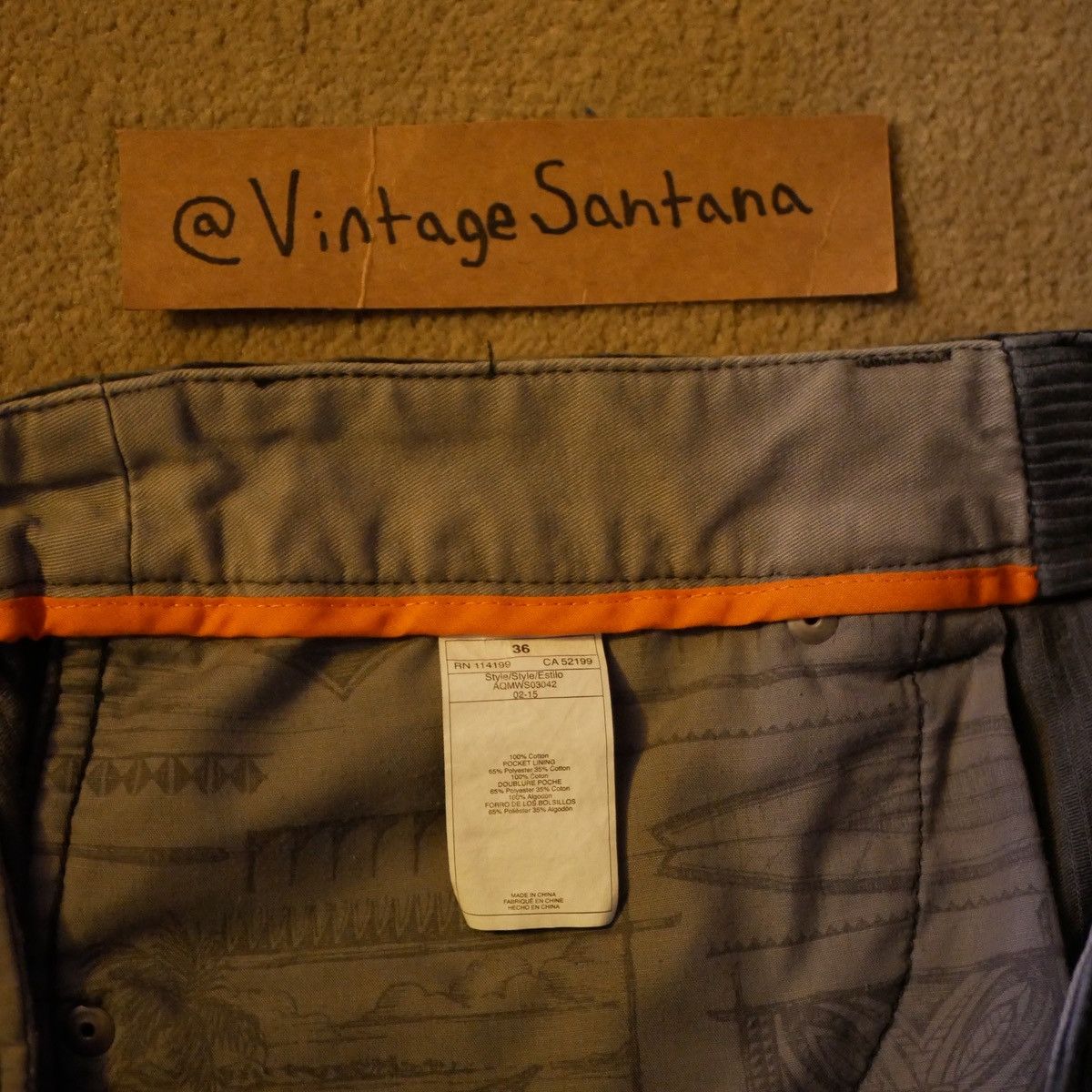 Quiksilver Quiksilver Waterman Corduroy Shorts – Faded Charcoal Size US 36 / EU 52 - 5 Thumbnail