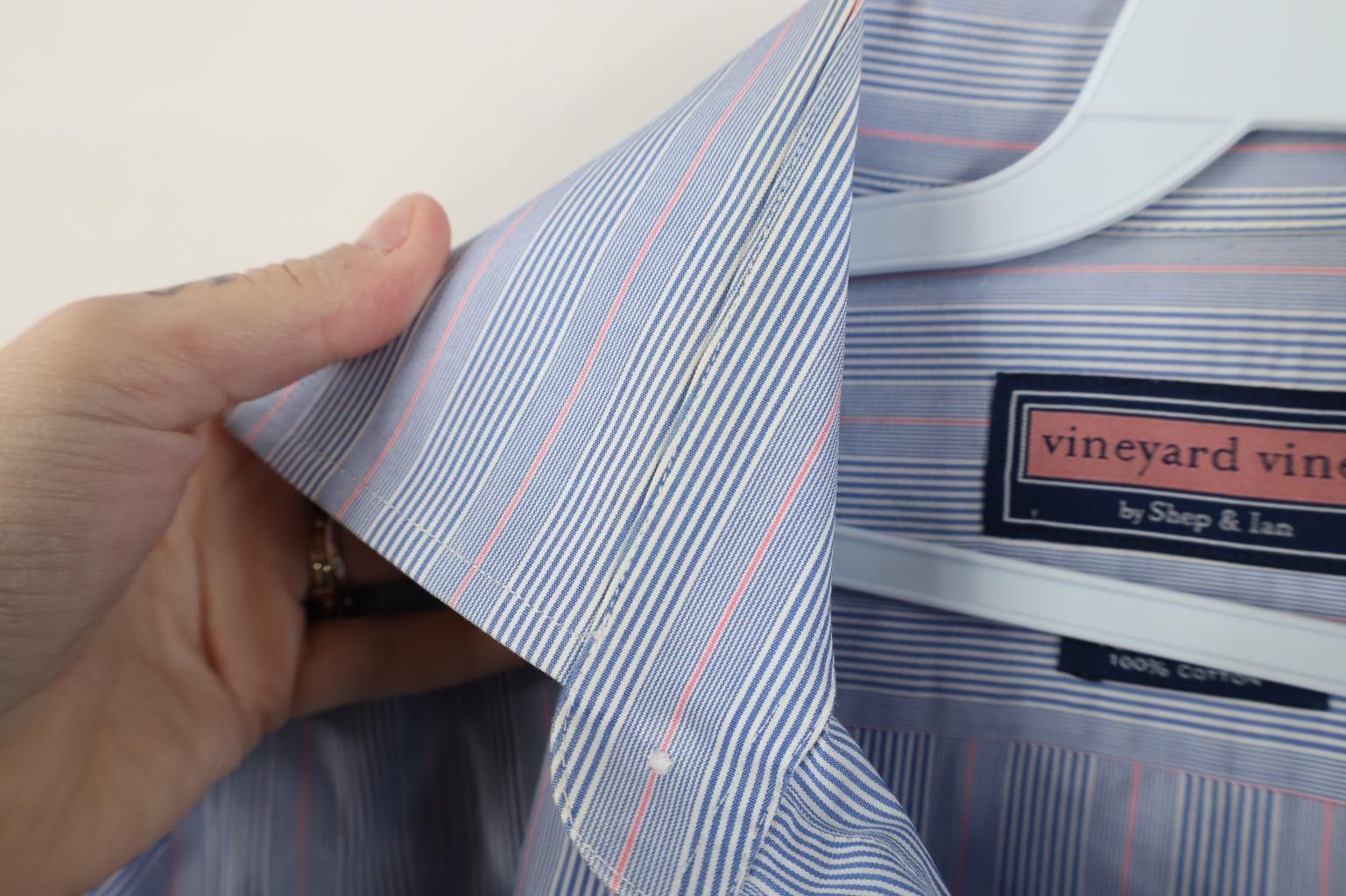 Vineyard Vines New Vineyard Vines Striped French Cuff Collared Button Shirt Size US M / EU 48-50 / 2 - 11 Thumbnail