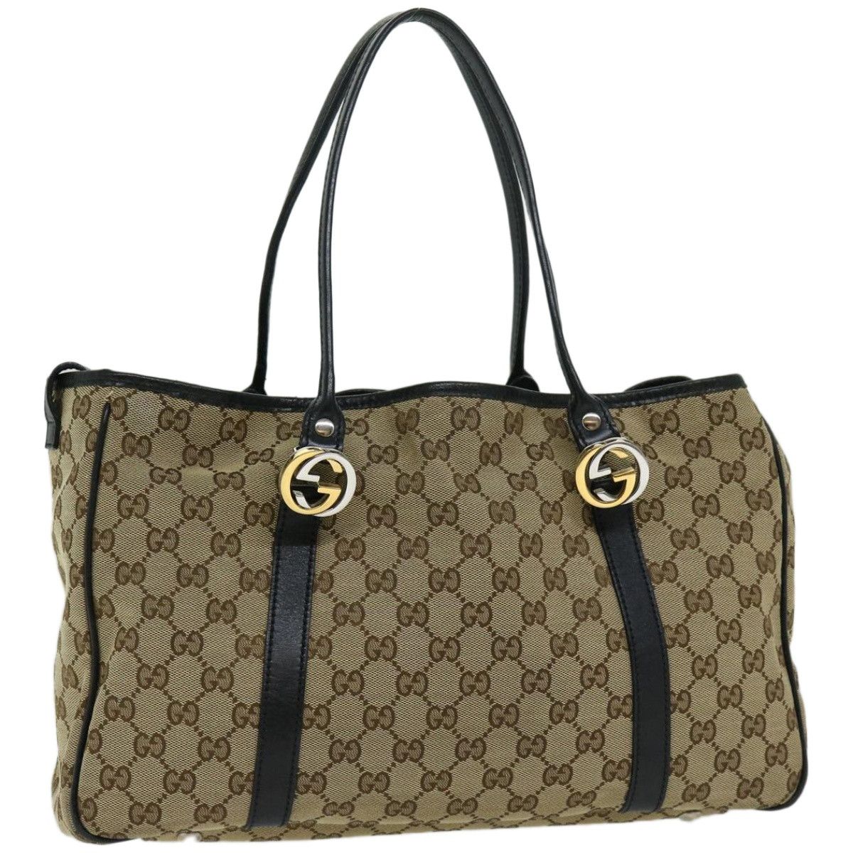 image of Gucci GG Twins Tote in Beige, Women's