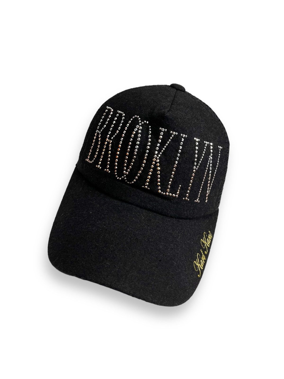 Karl Kani 90’s KARL KANI BROOKLYN Bling SpellOut Poly-Wool Trucker Hat Size ONE SIZE - 6 Thumbnail