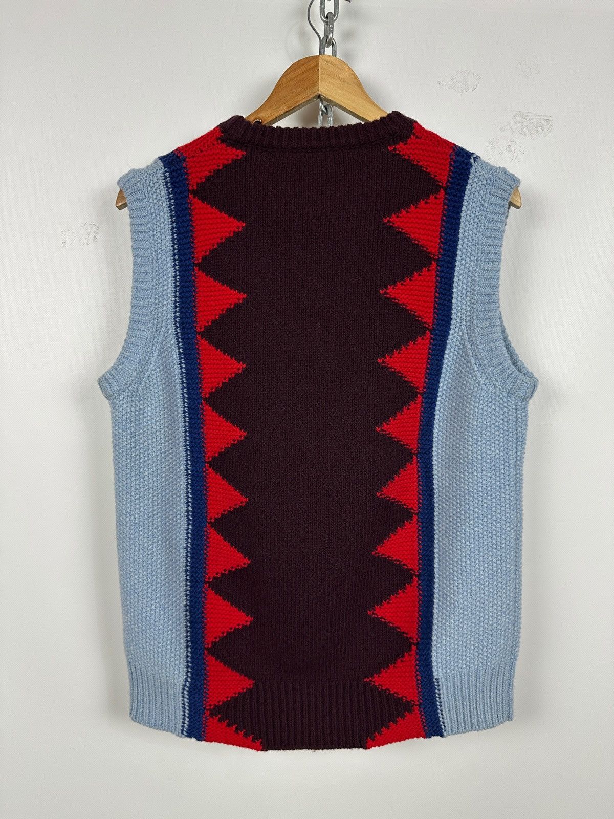 Dsquared2 Dsquared2 Geometric Wool Knit Sweater Sleeveless Vest Size US S / EU 44-46 / 1 - 2 Thumbnail