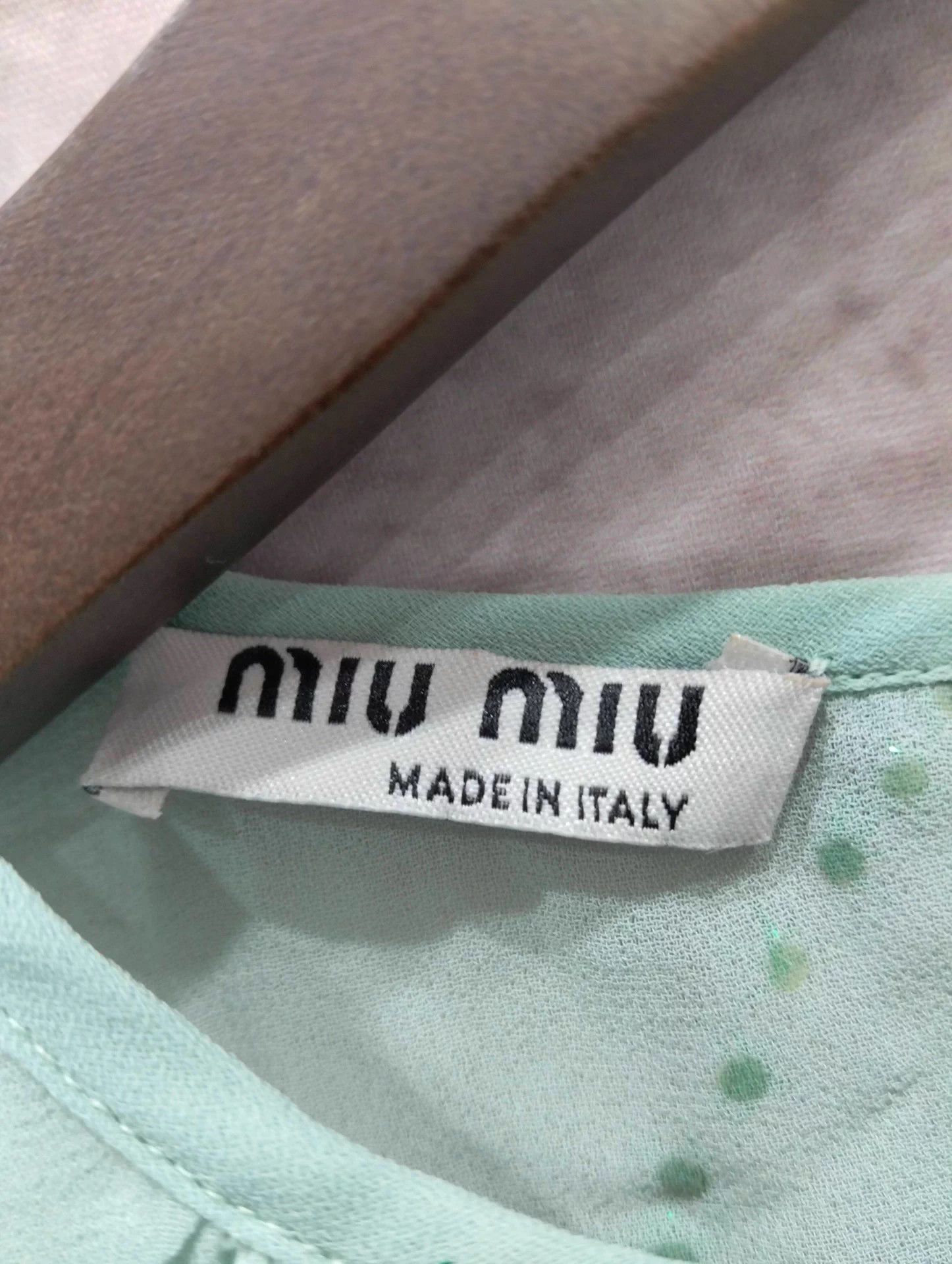 Miu Miu MIU MIU Green Short-Sleeve Top 40 Size S / US 4 / IT 40 - 3 Thumbnail