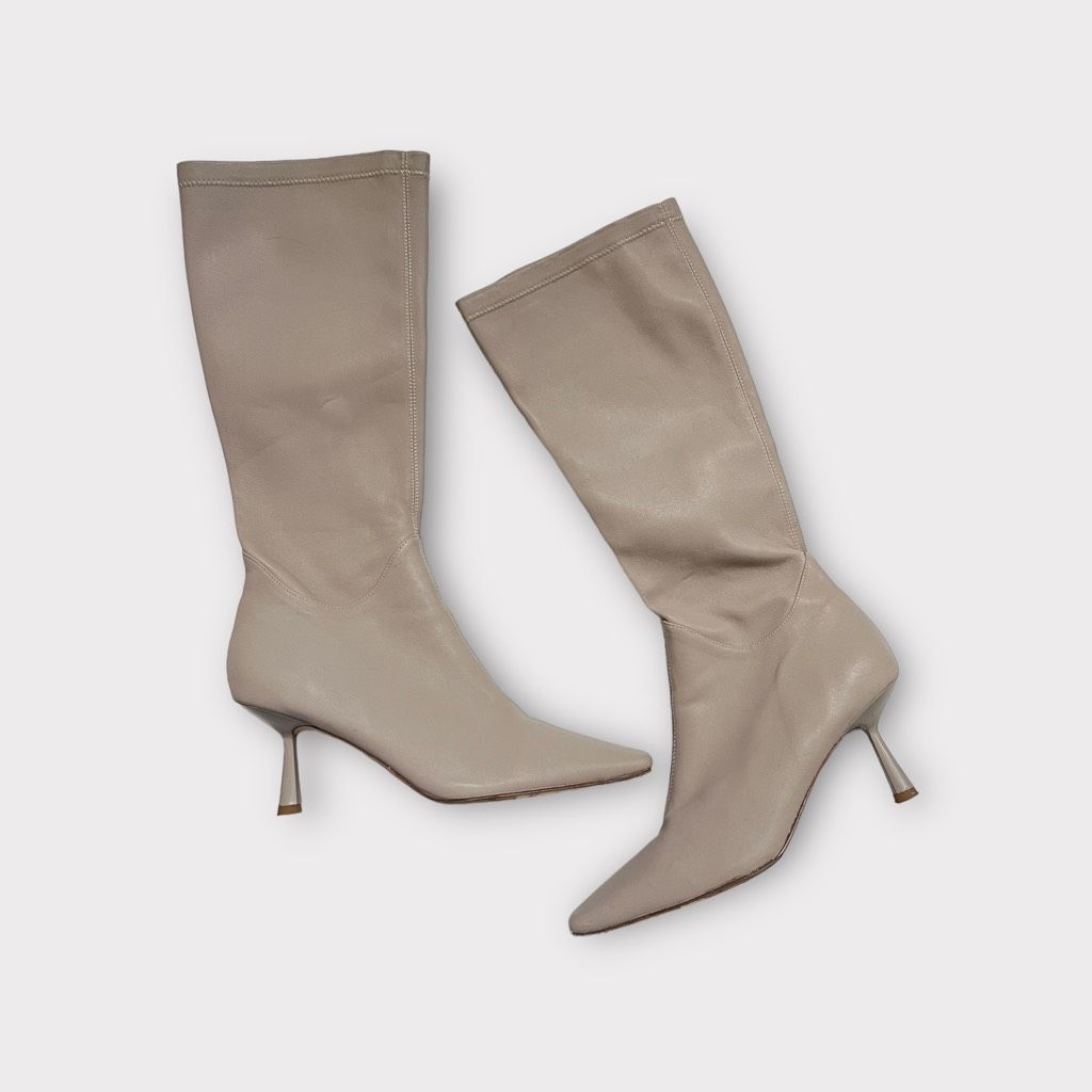 image of Song Of Style Brit Boot In Cream, Women's (Size 10)
