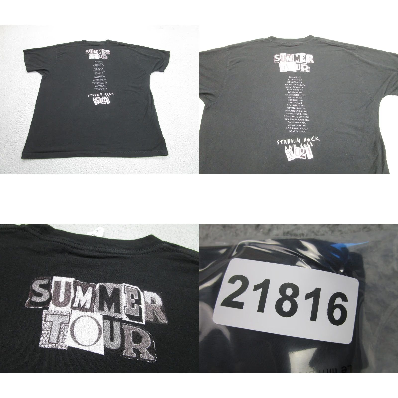 Tultex Fall Out Boy Summer Tour Shirt 2021 Mens XL Black Rock Band Concert Tee Size US XL / EU 56 / 4 - 9 Thumbnail