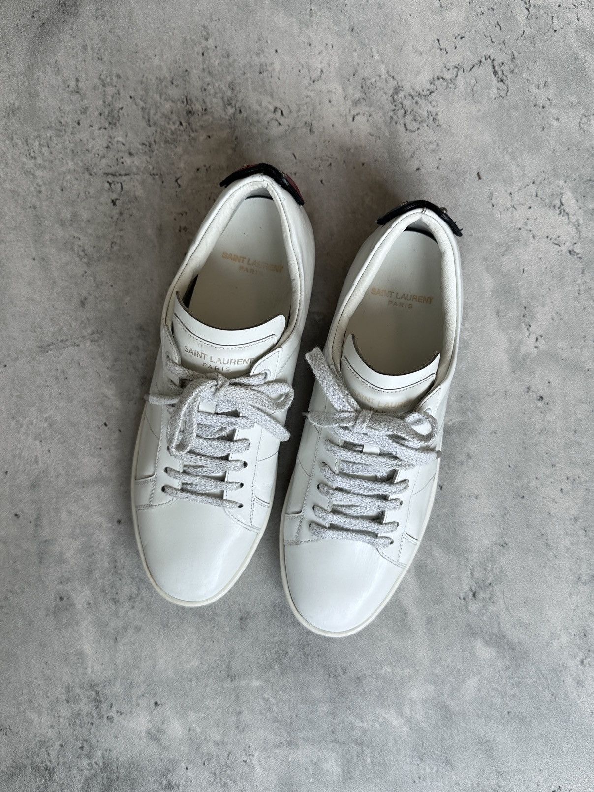 Saint Laurent Paris HEDI SLIMANE | SL/01 “LIPS” COURT CLASSIC SIGNATURE LOW TOP Size US 5.5 / EU 38 - 16 Thumbnail