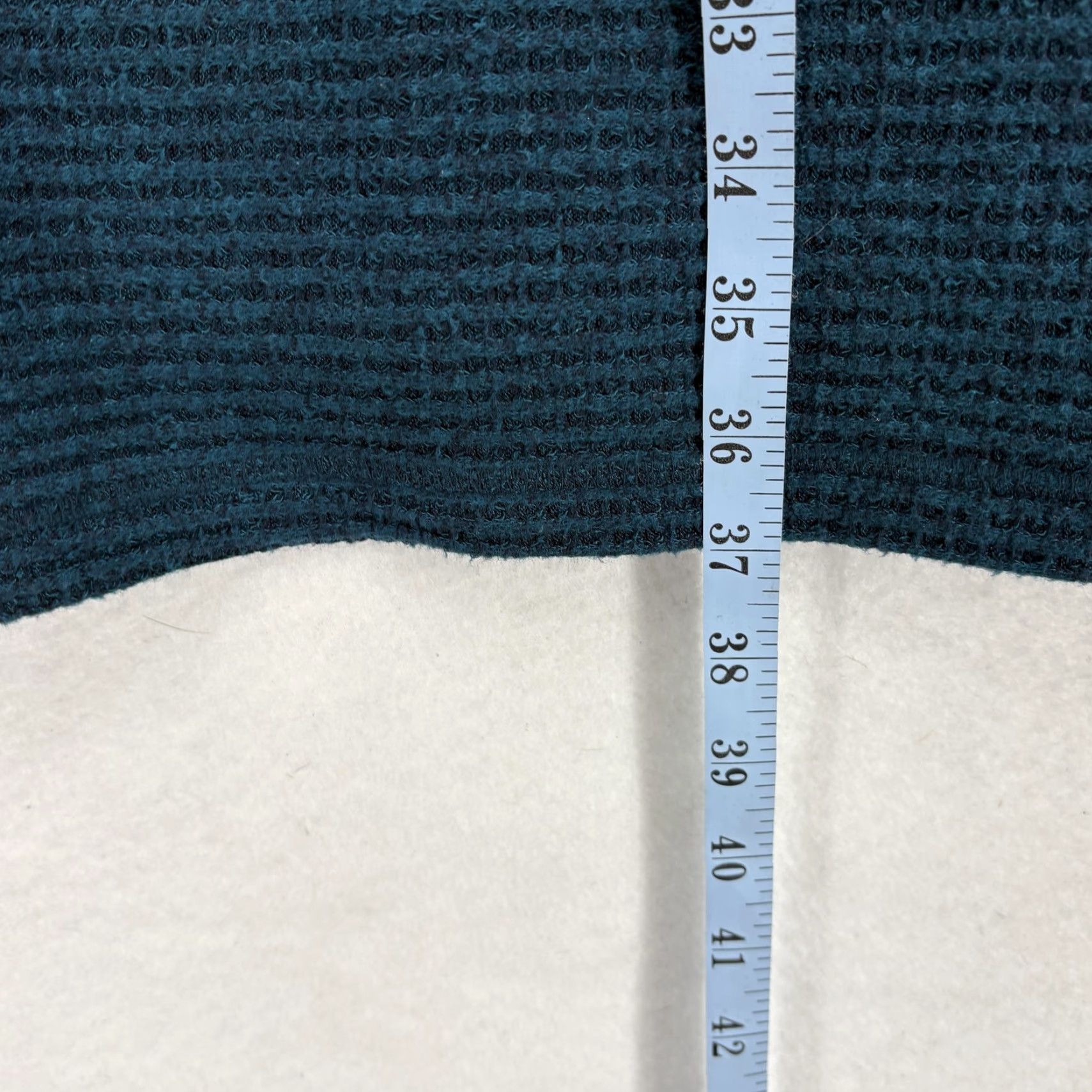 Vintage We The Free Sweater Tunic Womens Large Blue Waffle-Knit Cowl Neck Oversized Boho Size L / US 10 / IT 46 - 7 Thumbnail