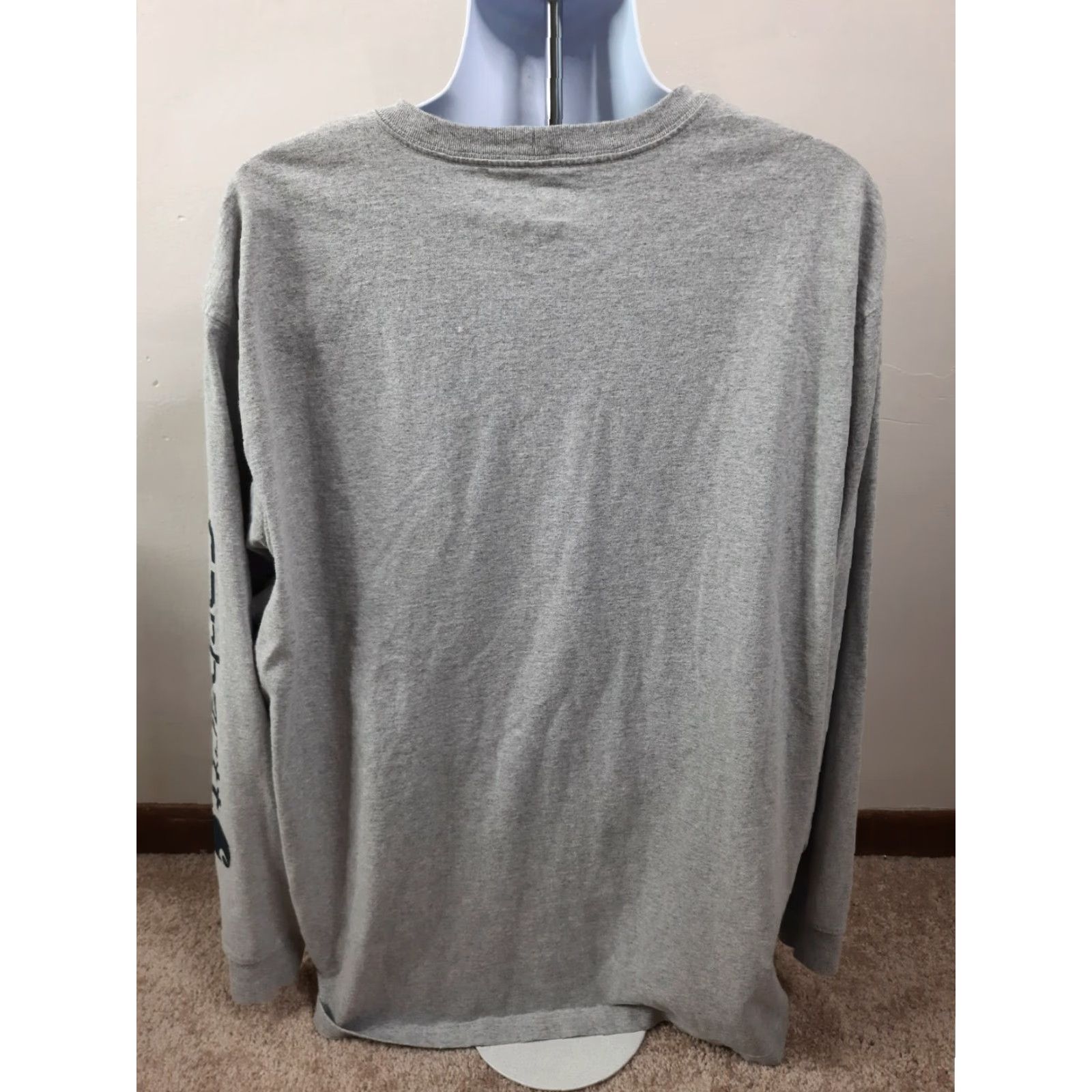 Carhartt VINTAGE Carhartt Shirt 3XL Gray Long Sleeve Logo Spellout Tee Mens Size US XXL / EU 58 / 5 - 8 Thumbnail